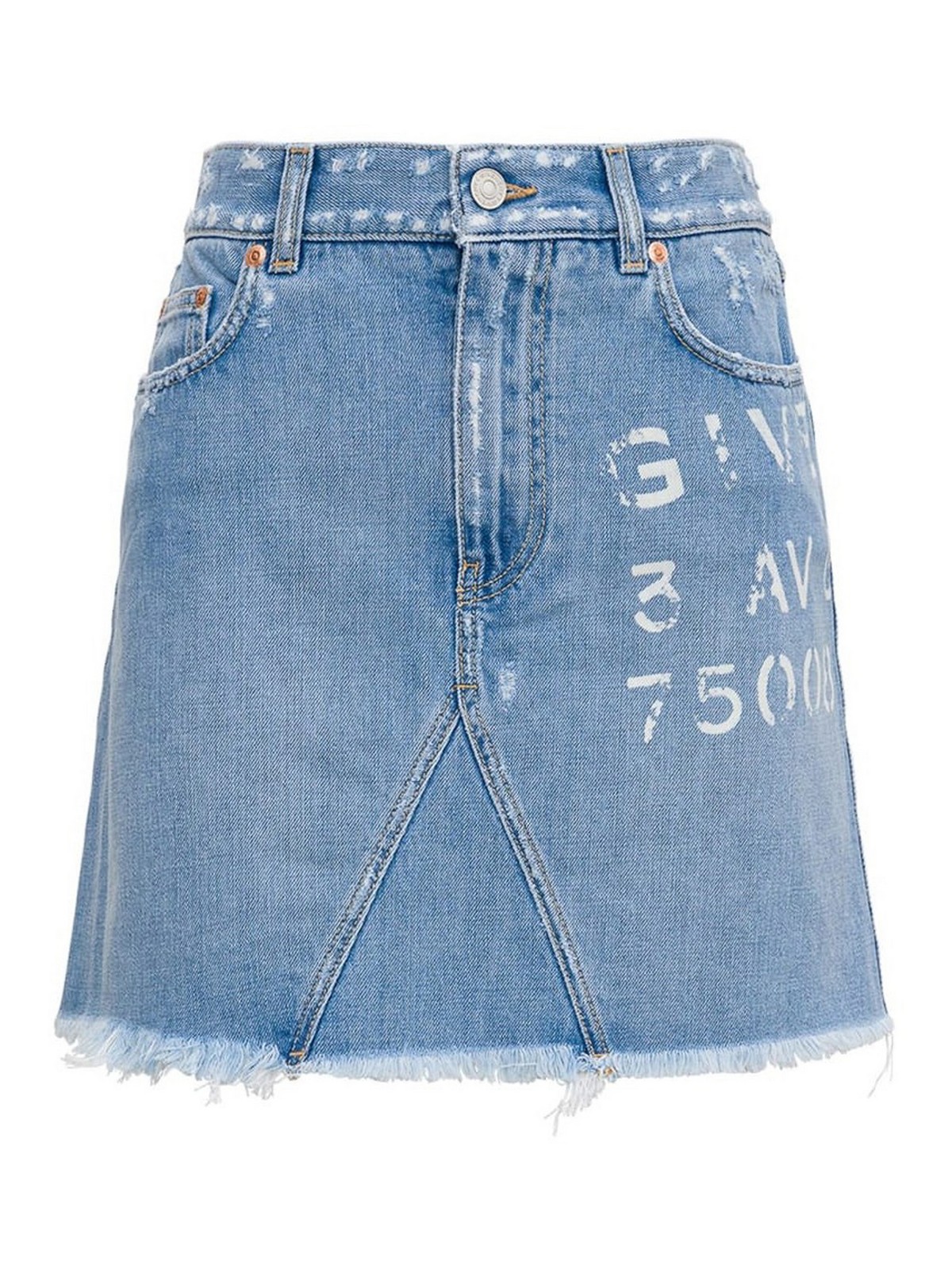 Mini skirts Givenchy - Faded denim skirt - BW40GL50D1452 | iKRIX.com