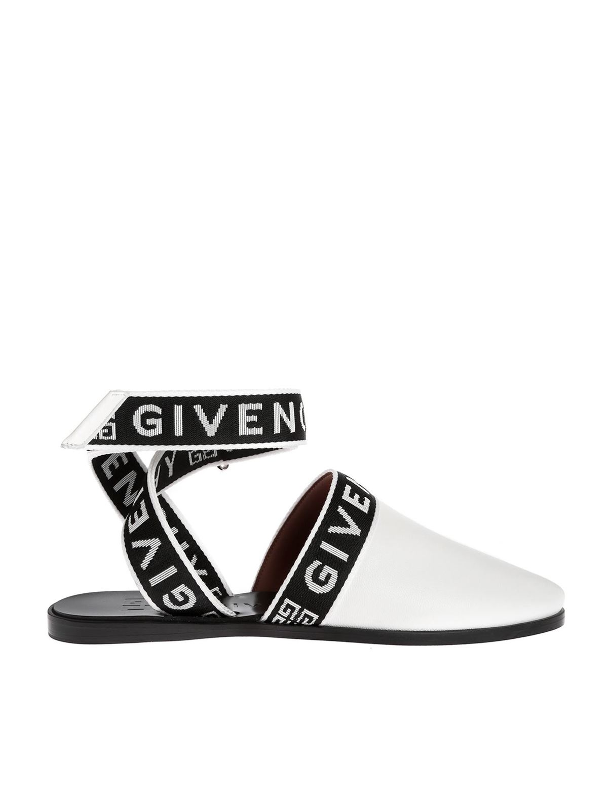 Mules shoes Givenchy - 4G Givenchy sling back mules in white - BE200SE0MR116