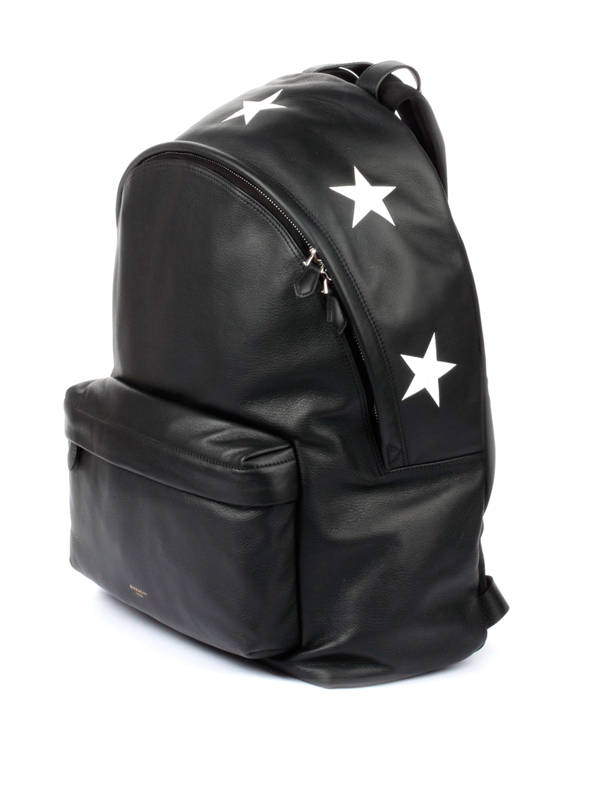 Contrasting star leather backpack 