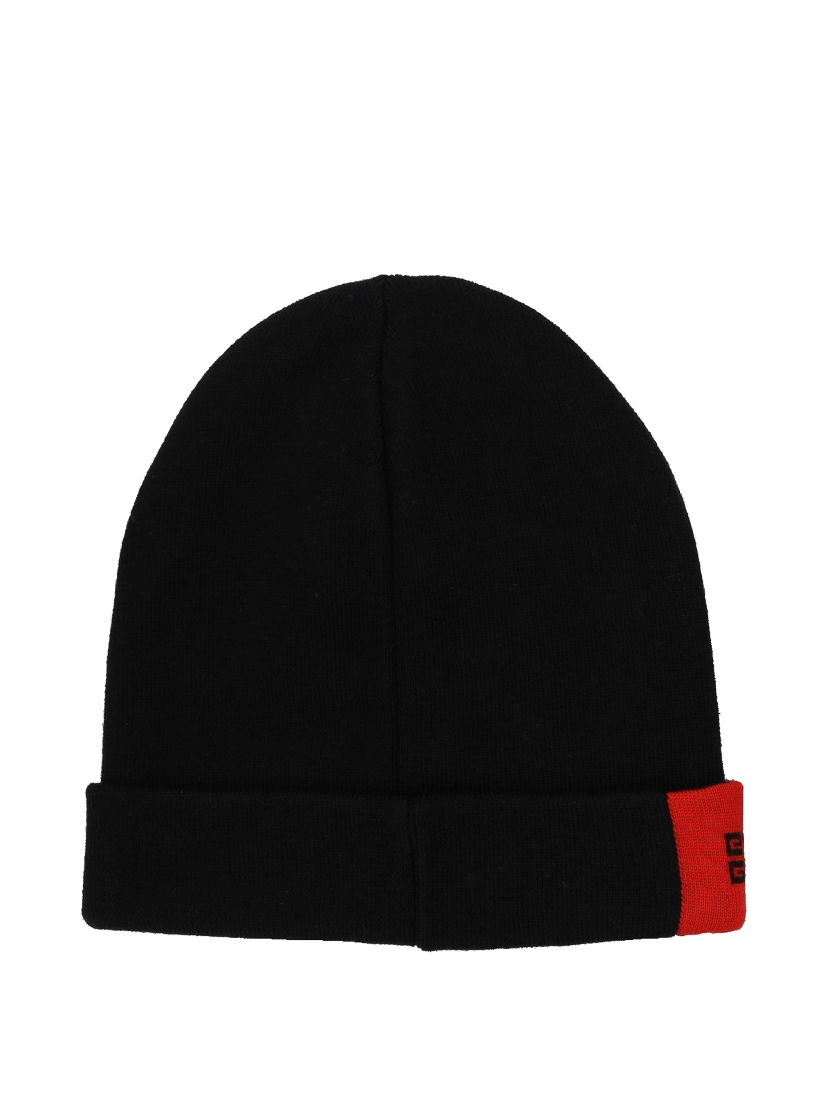 Beanies Givenchy - Red logo detail black wool beanie - GWCAPPU1462009