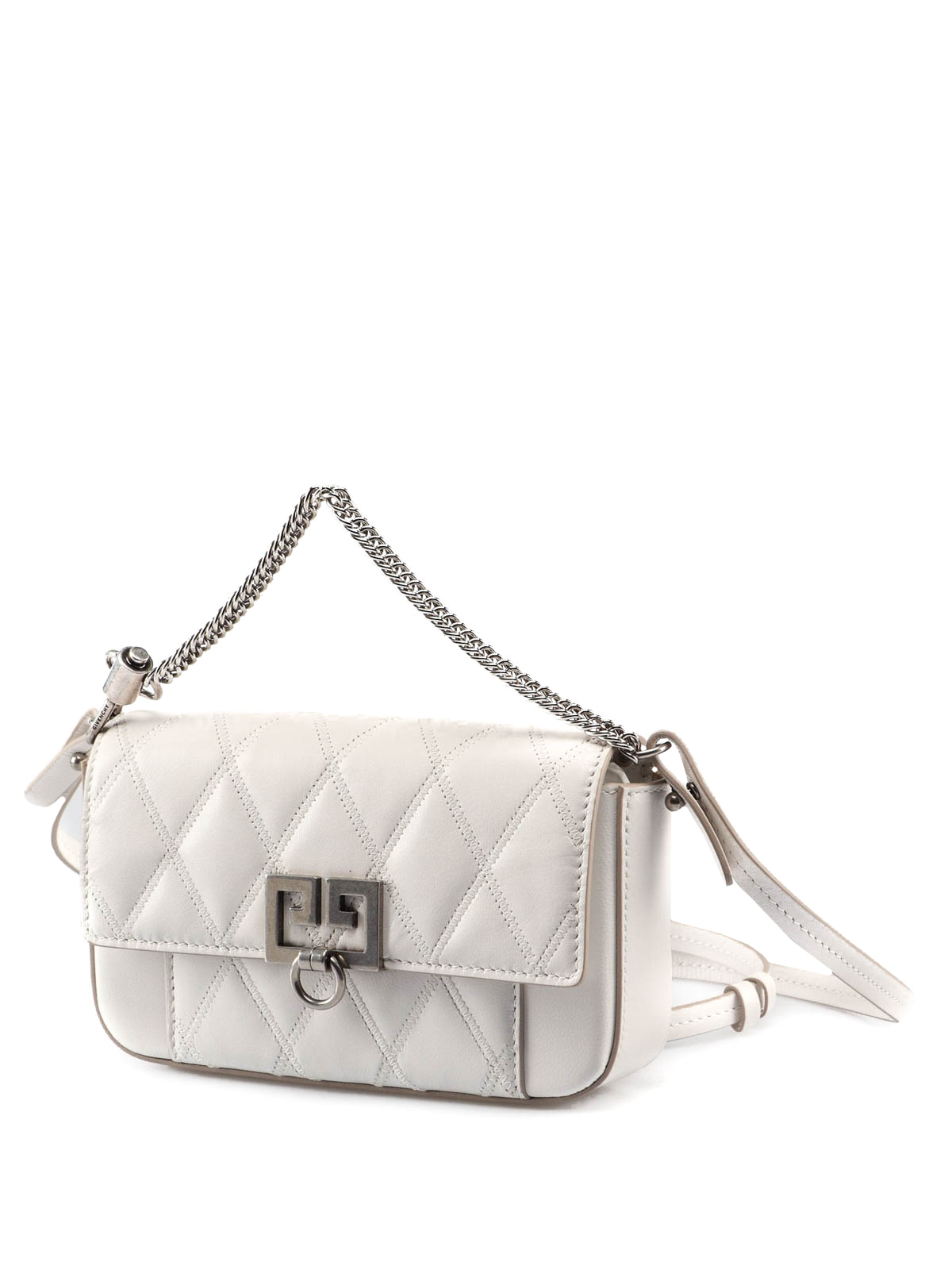 mini pocket bag in diamond quilted leather