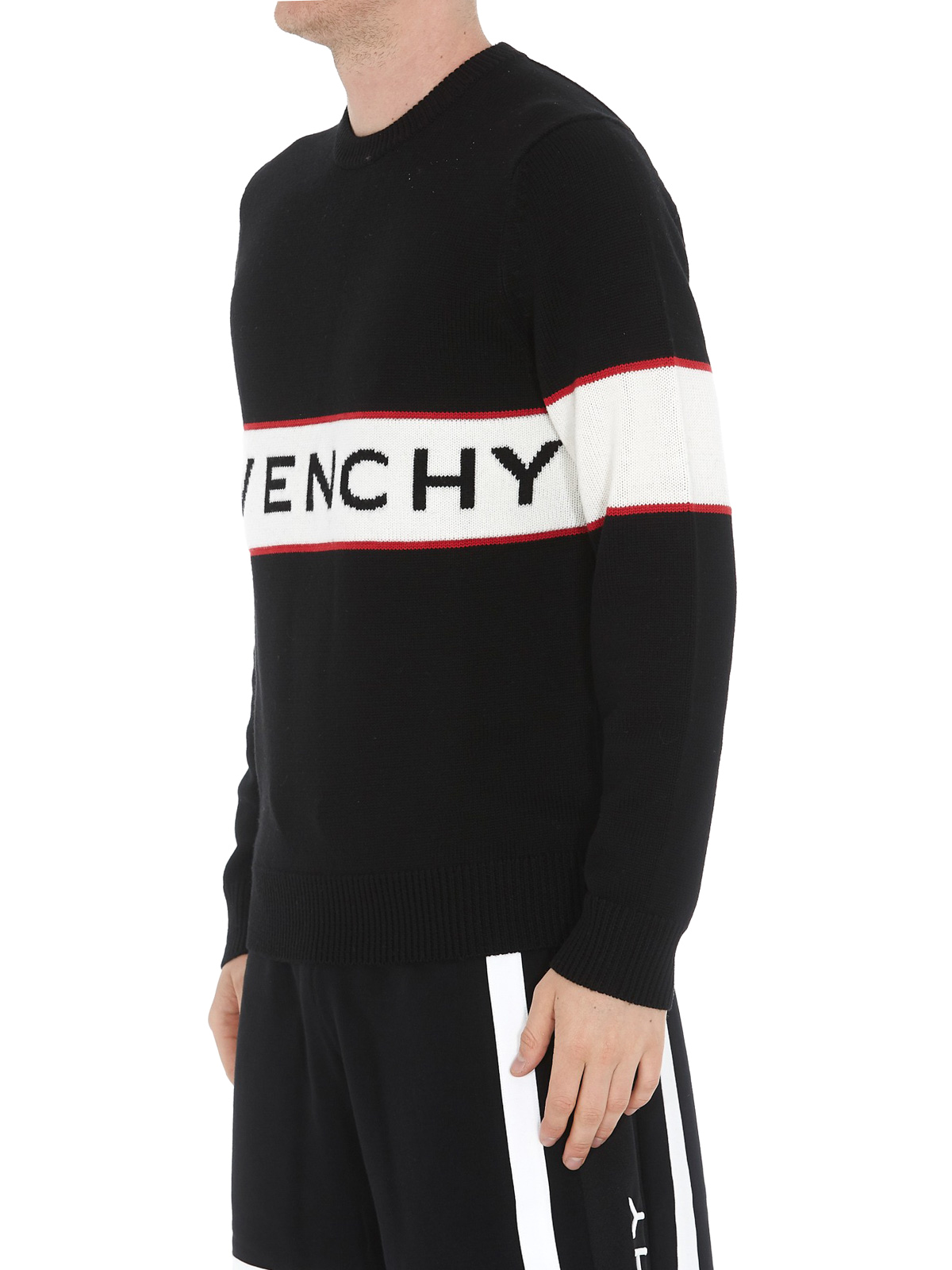 Givenchy - Logo band wool sweater - یقه 