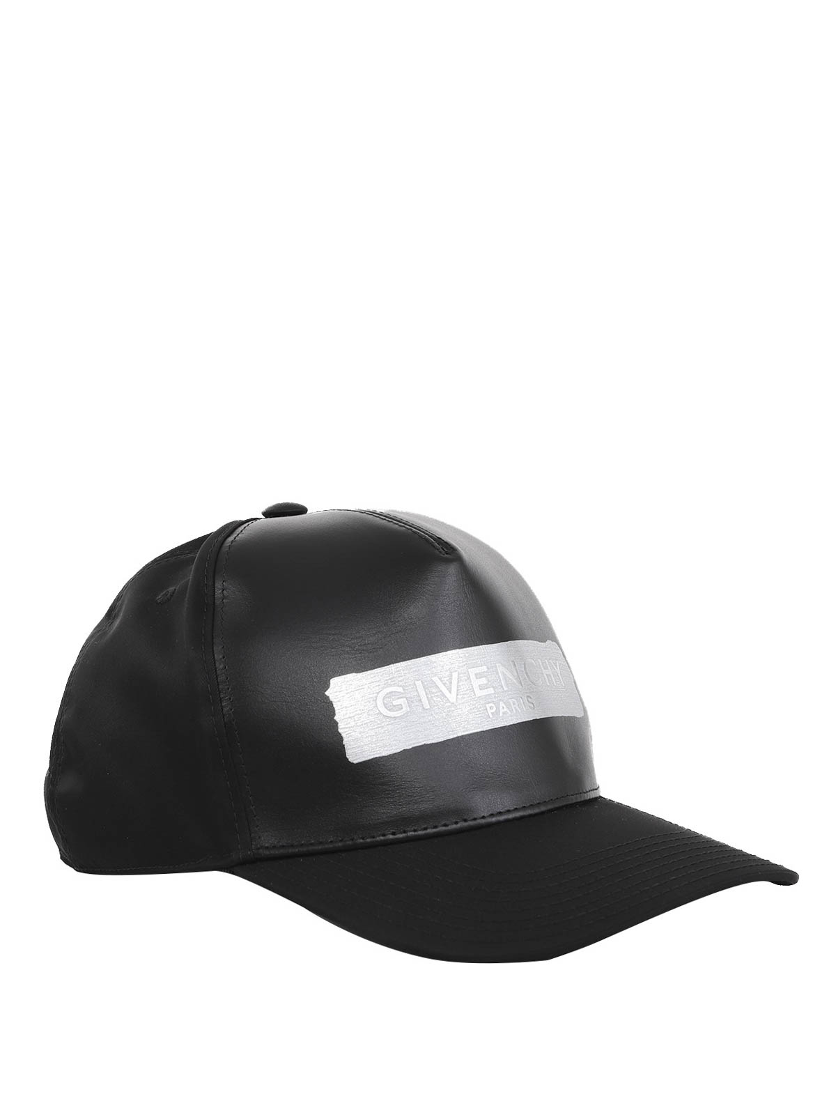 Hats & caps Givenchy - Logo tape leather baseball cap - BPZ003P09Y001