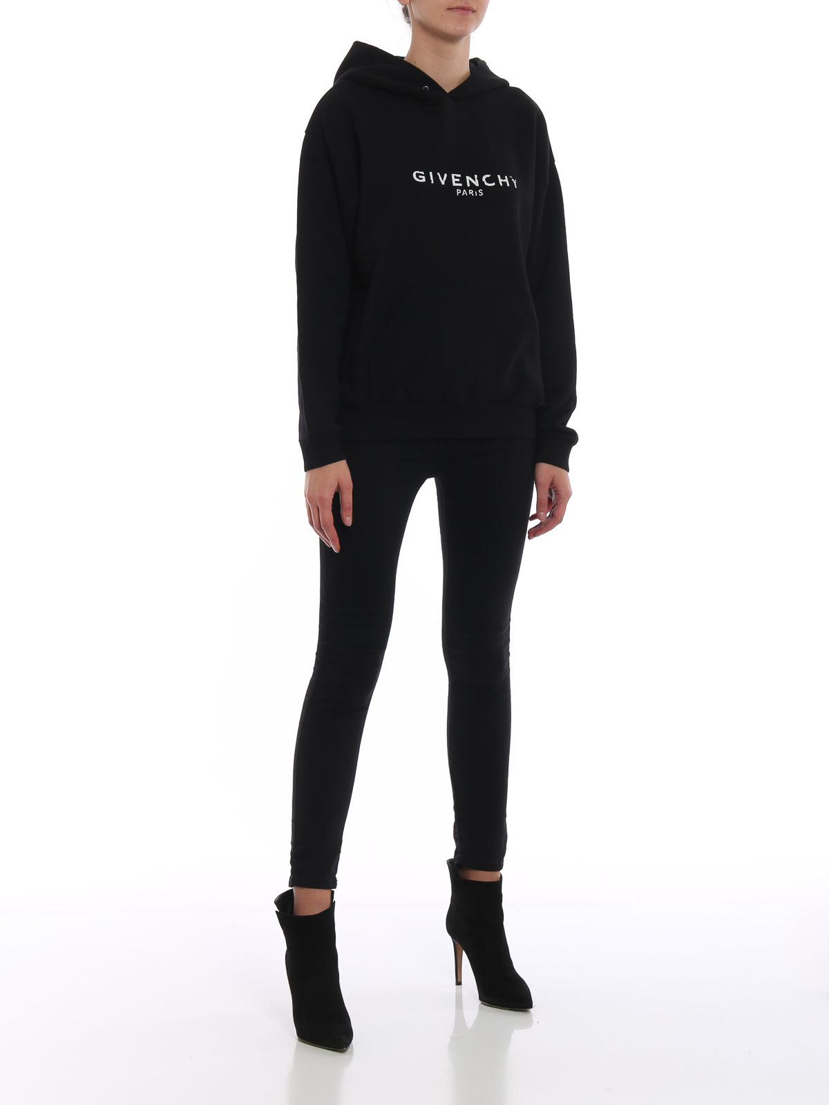 givenchy faded logo hoodie