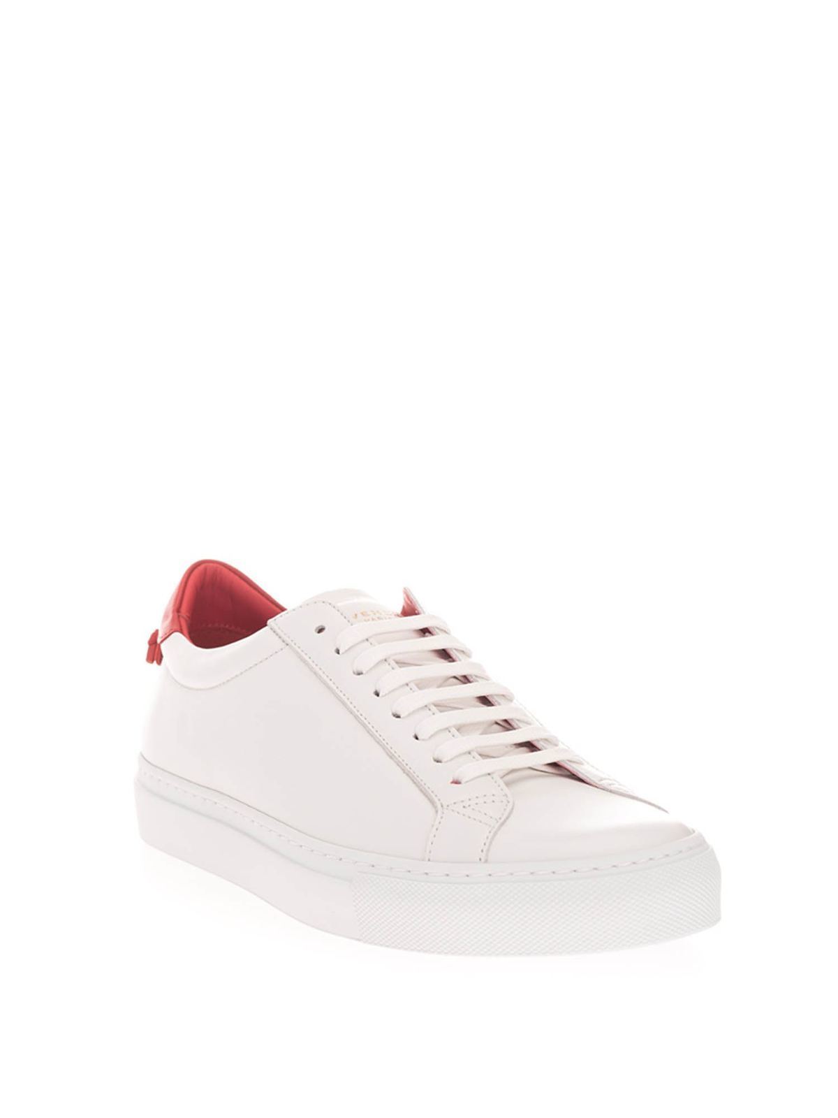 givenchy red and white sneakers