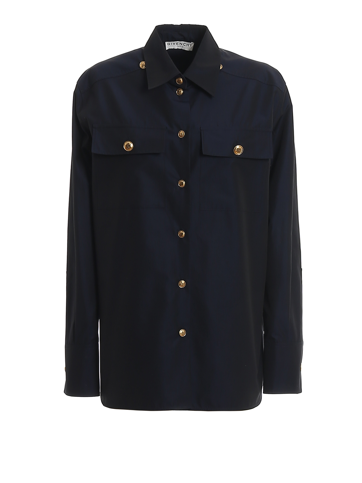 GIVENCHY COTTON SHIRT WITH 4G BUTTONS