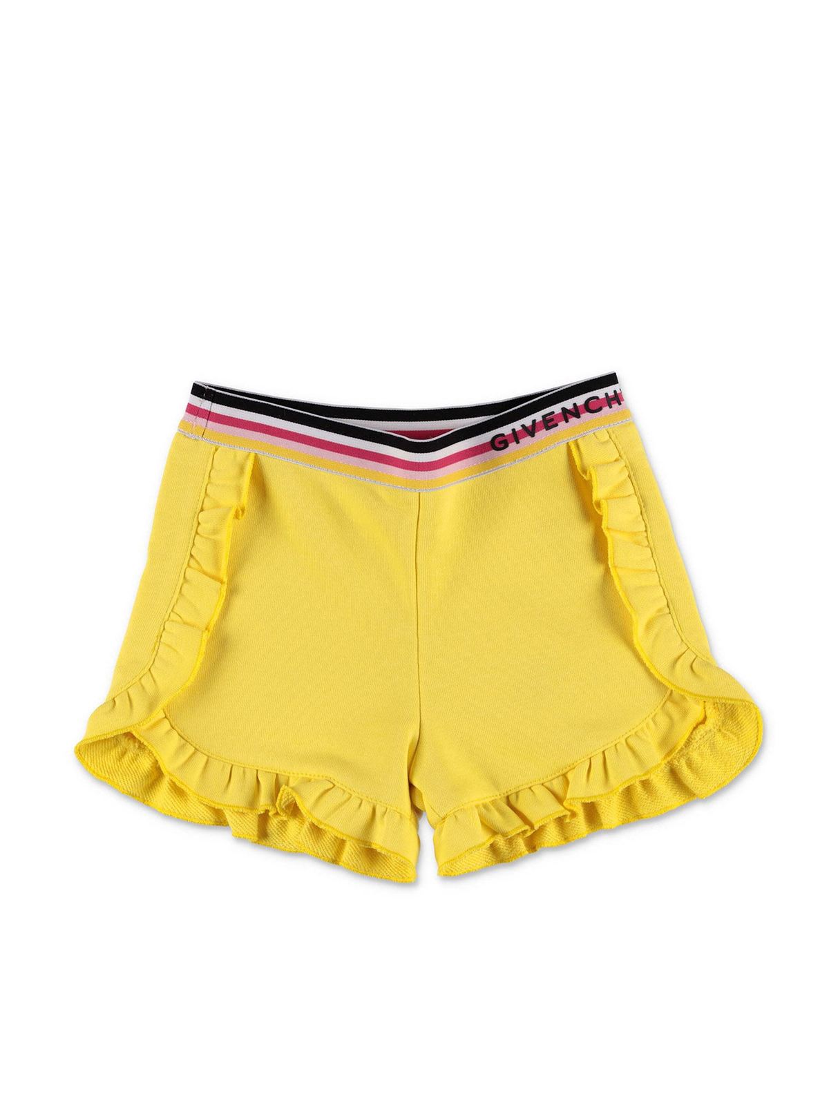 Givenchy Kids' Yellow Logo Shorts
