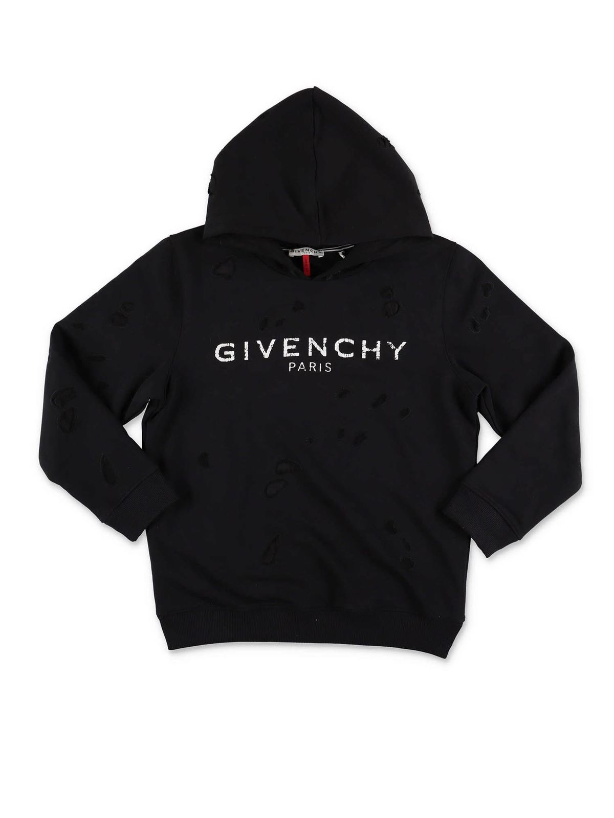 givenchy destroyed logo sweatshirt