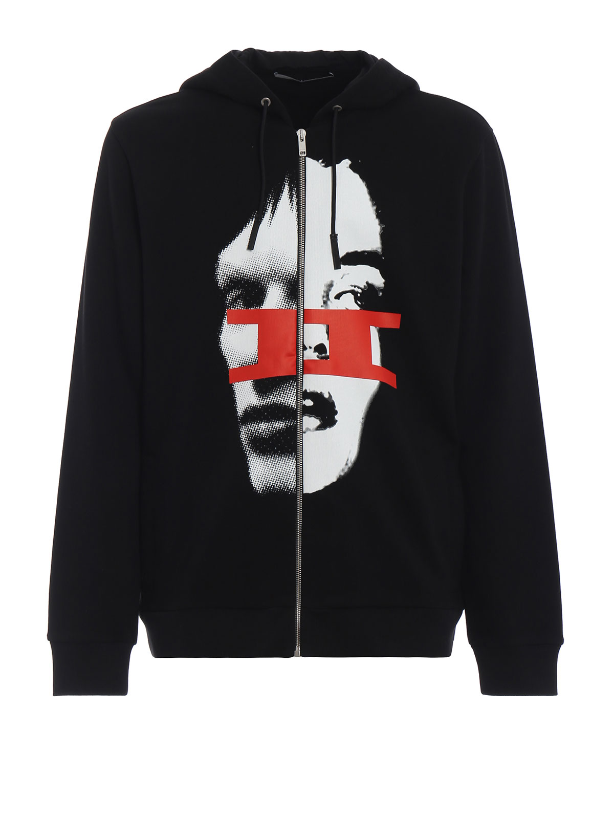 Givenchy - Gemini faces slim zip hoodie 
