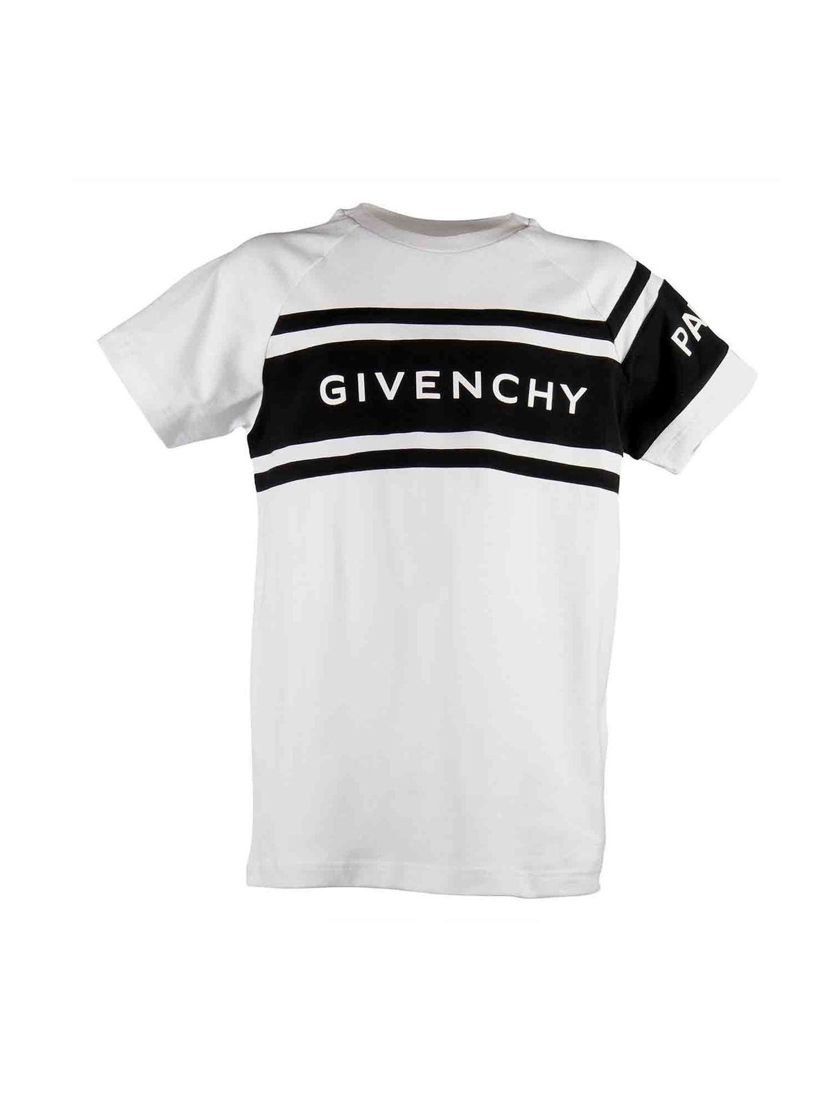 T-shirts Givenchy - Logo printed t-shirt in white and black - H2517310B