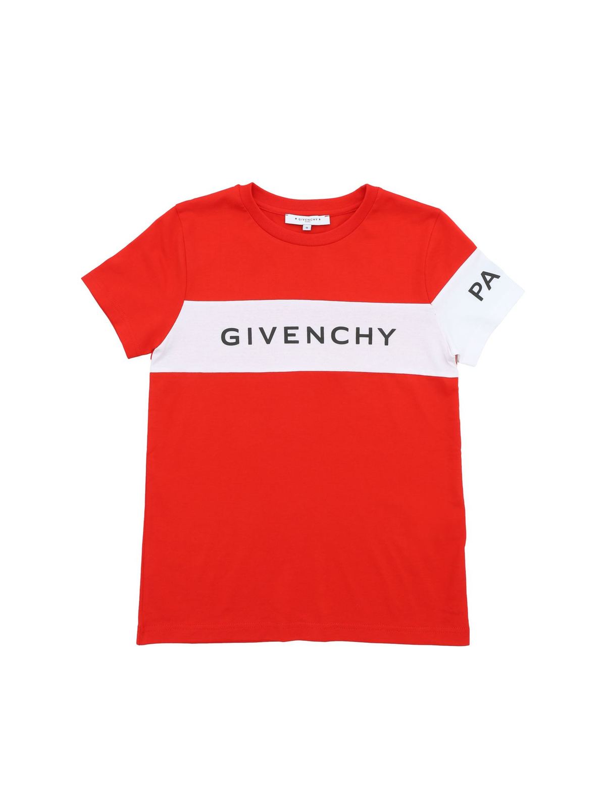 T-shirts Givenchy - Red T-shirt with Givenchy Paris logo - H25138991