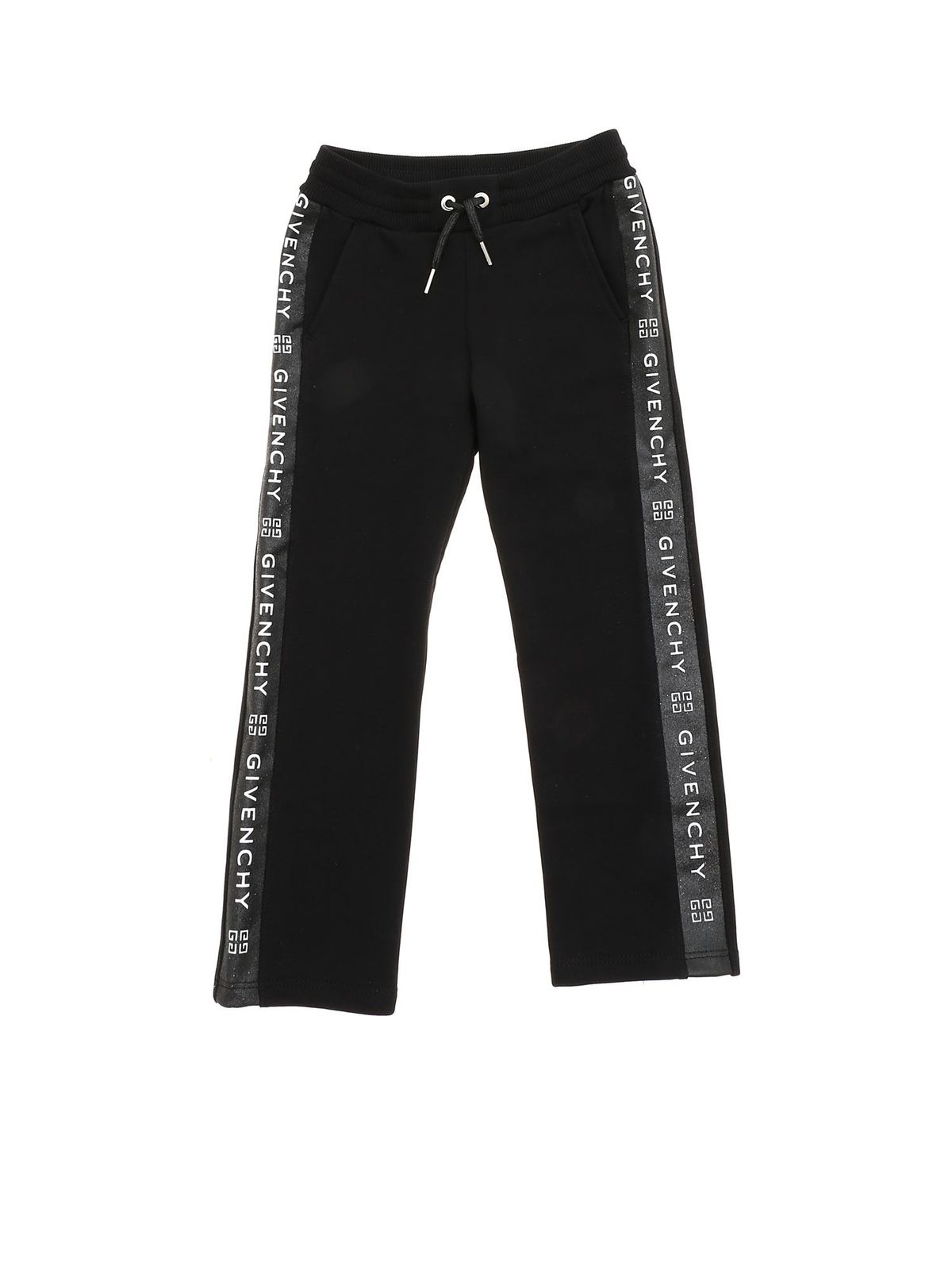 GIVENCHY BLACK TRACKSUIT PANTS WITH LOGO BANDS