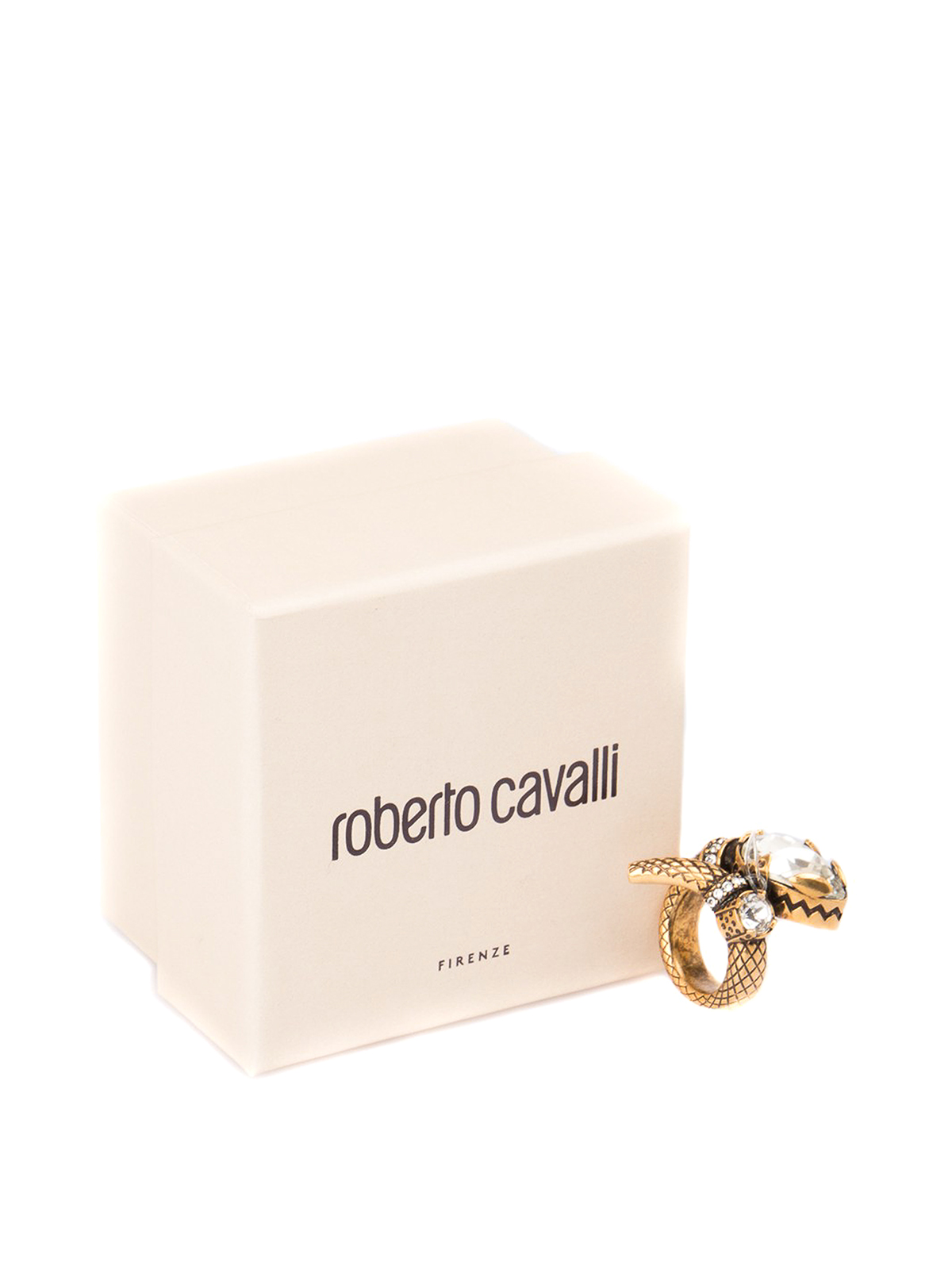 Rings Roberto Cavalli - Gold snake-shaped ring - JWG209AM008D7156