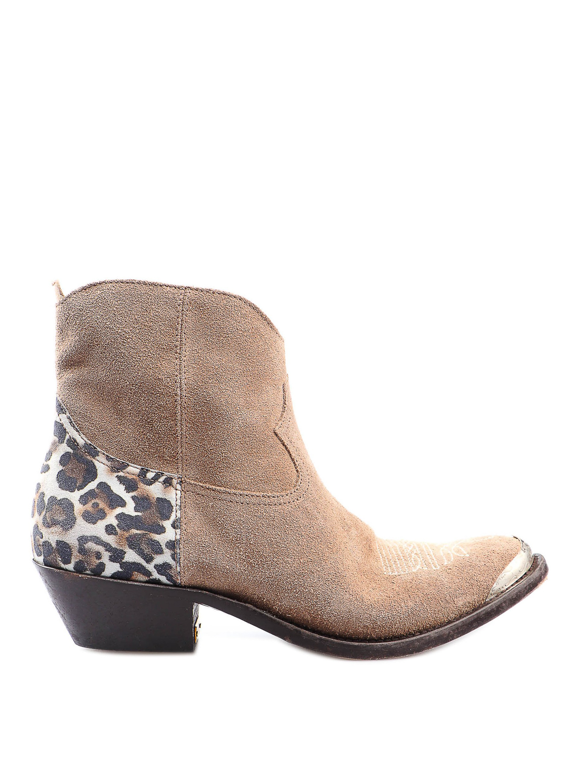 Golden Goose Leo Print Brown Suede Ankle Boots Ankle Boots G34ws274e2