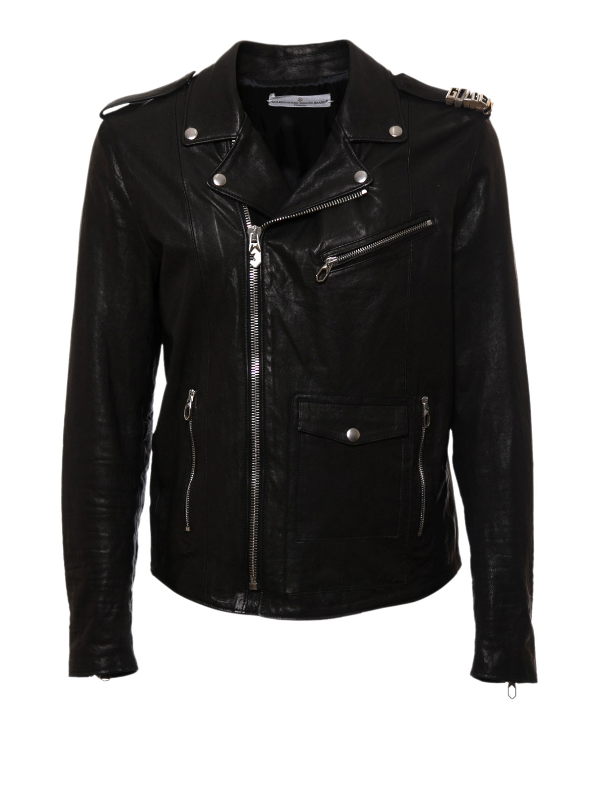 Biker jackets Golden Goose - Leather biker jacket - G28MP737A3 | iKRIX.com