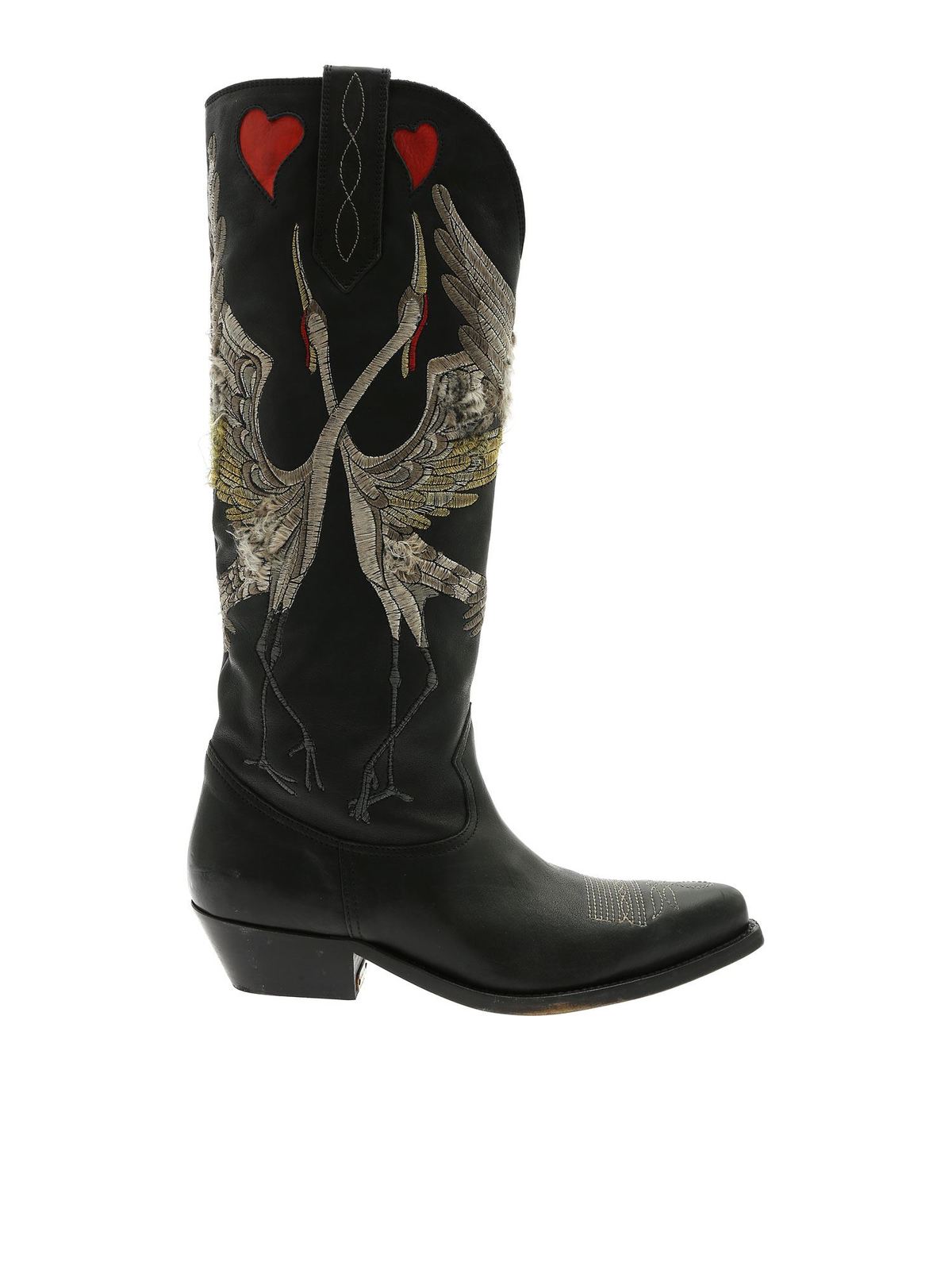Golden Goose - Wish Star texan boots in black - boots - G35WS930B3