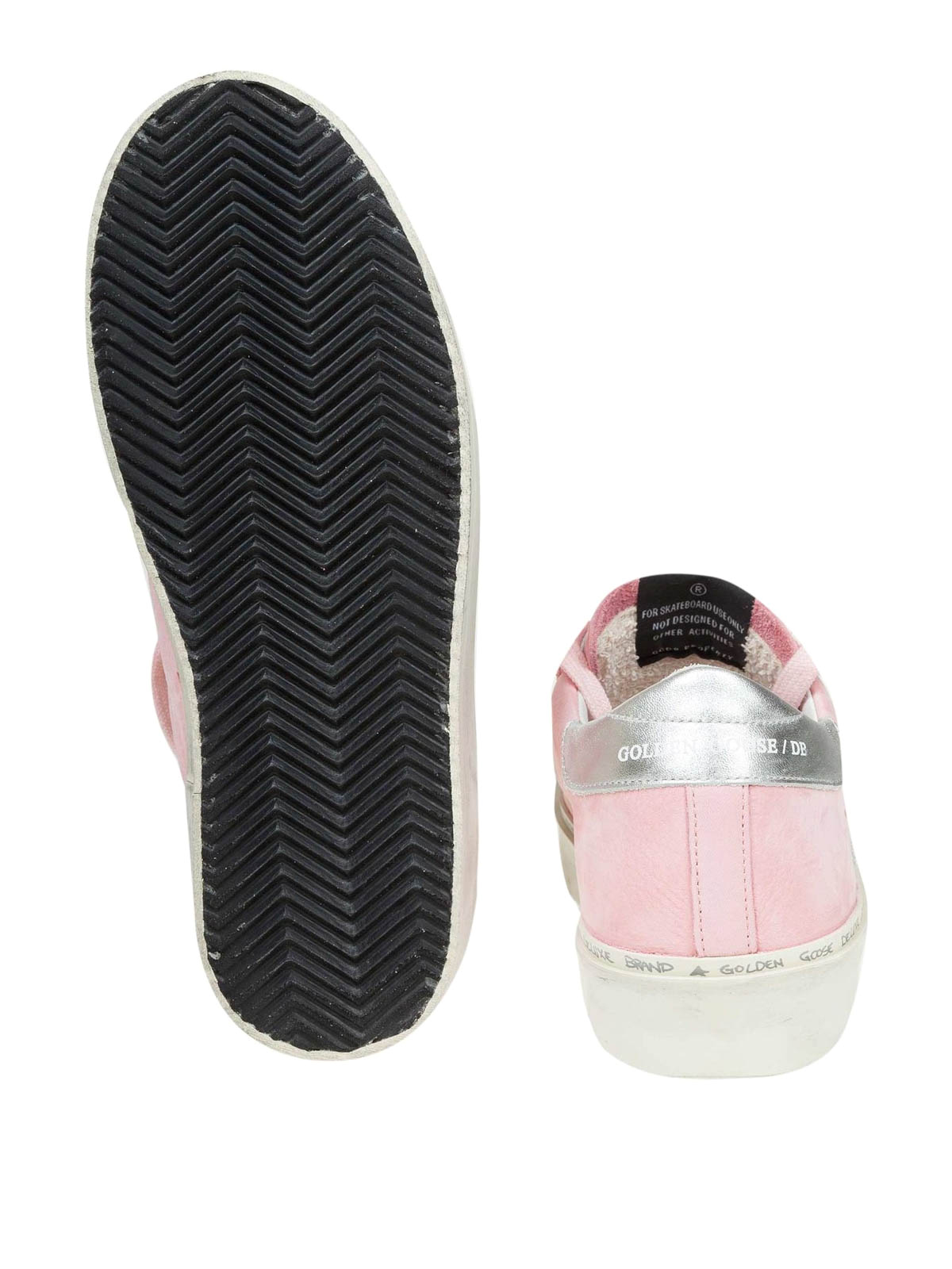 Trainers Golden Goose - Hi Star pink and silver leather sneakers ...