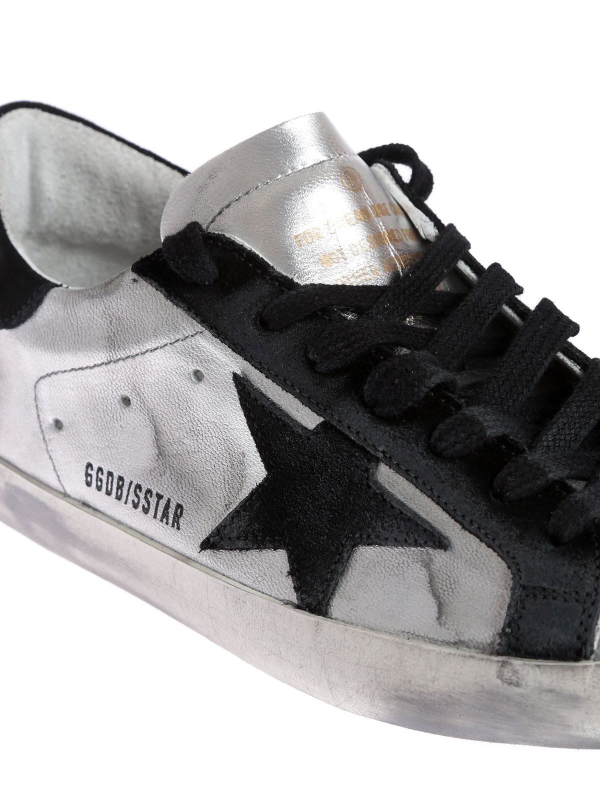 Trainers Goose - Superstar sneakers in silver with suede heel - GMF00101F00031260246