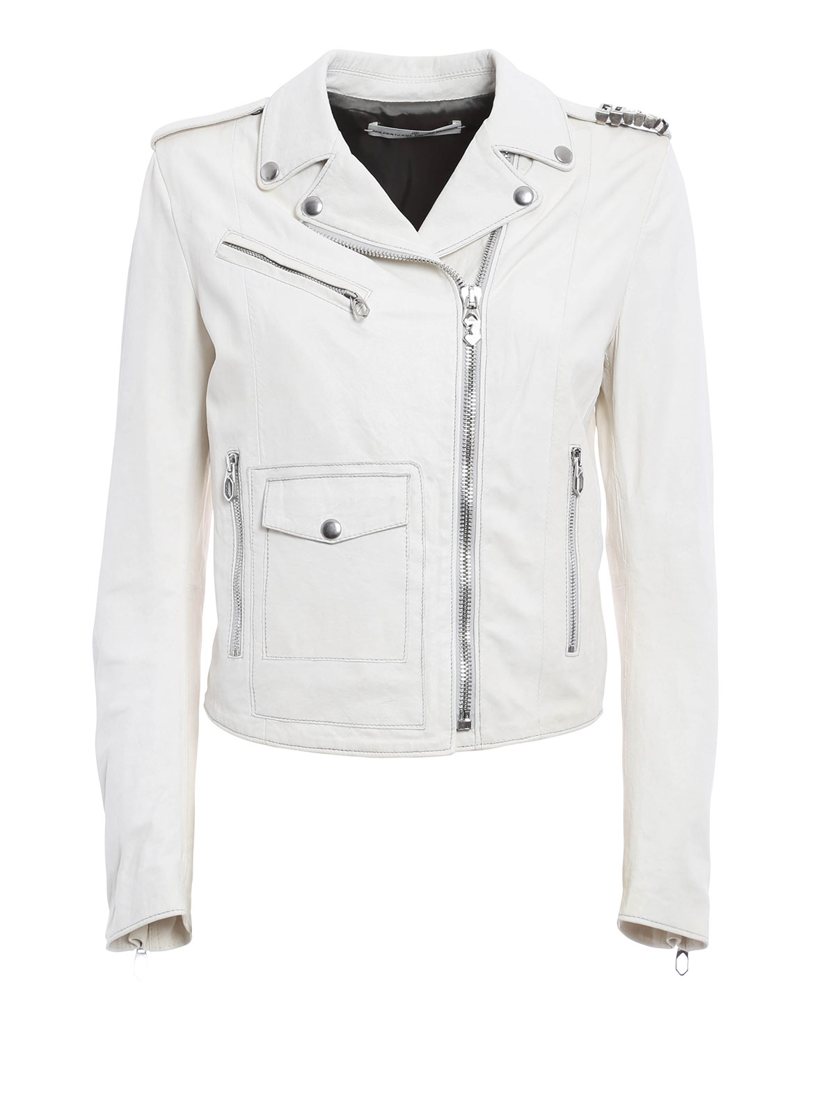 side zip leather jacket