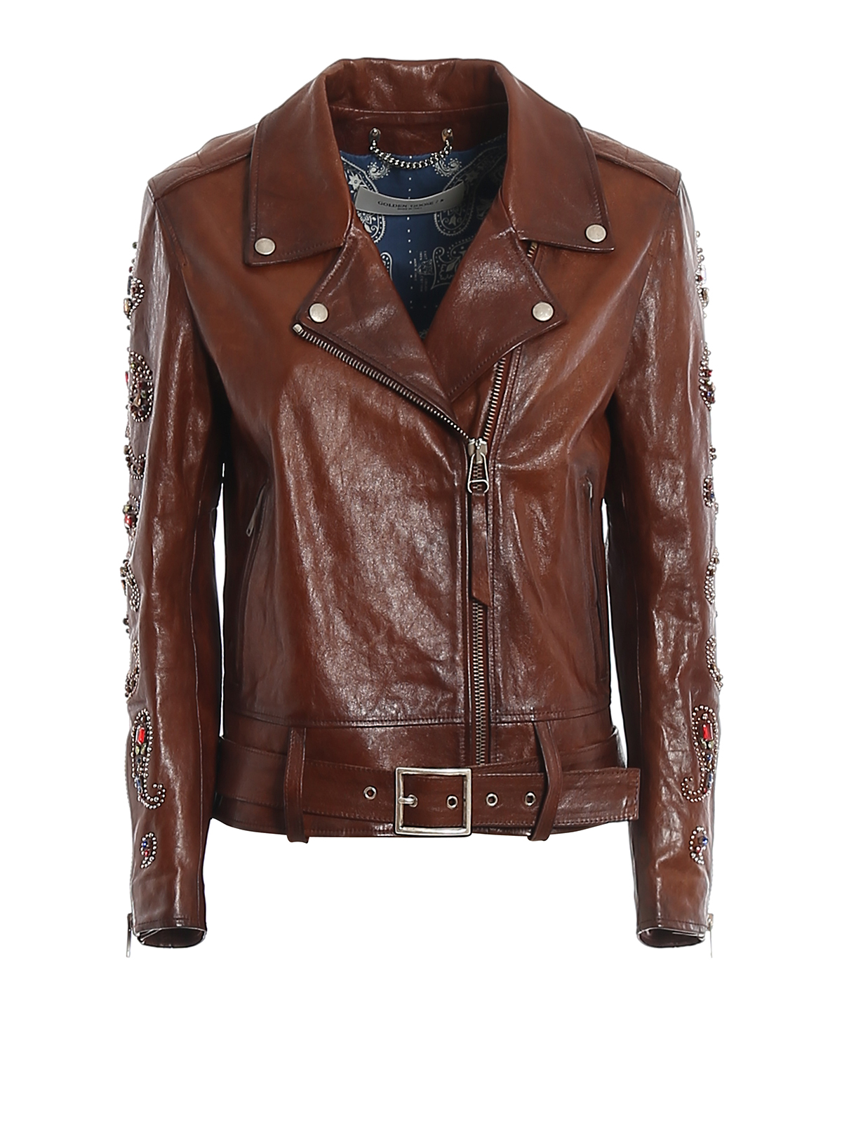 leather jacket golden colour