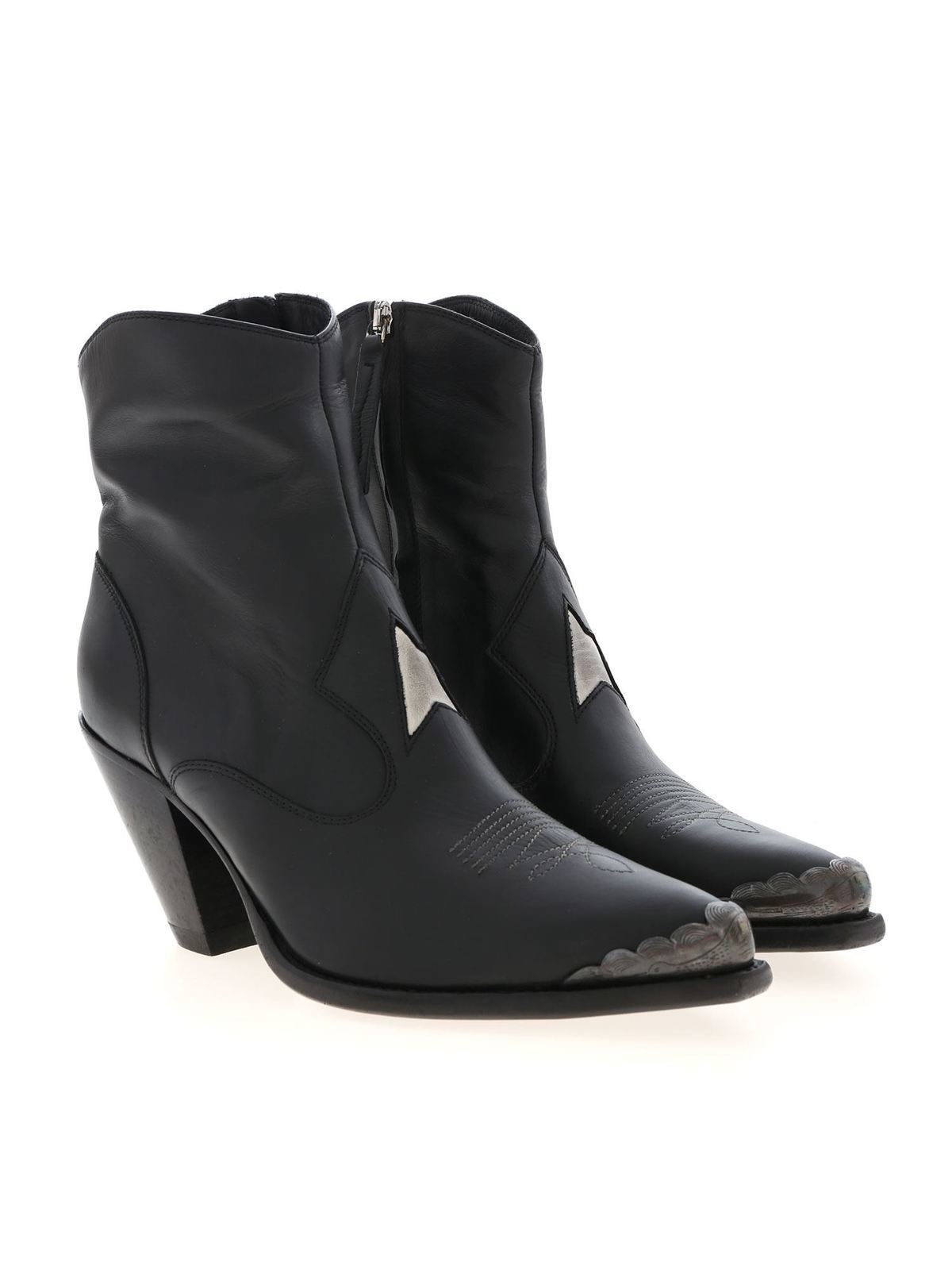 ribben ulykke Great Barrier Reef Ankle boots Golden Goose - Nora Texan boots in black - G35WS728A4