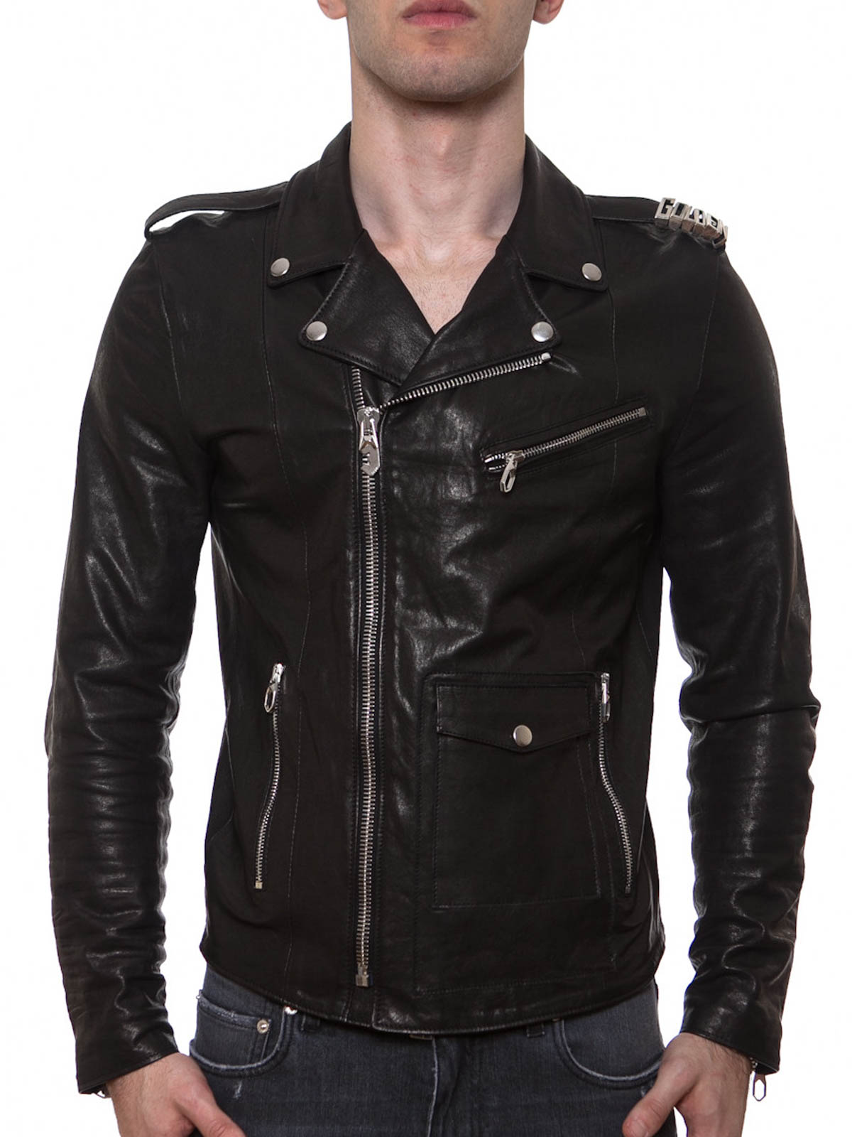 バイカージャケット Golden Goose - Leather biker jacket