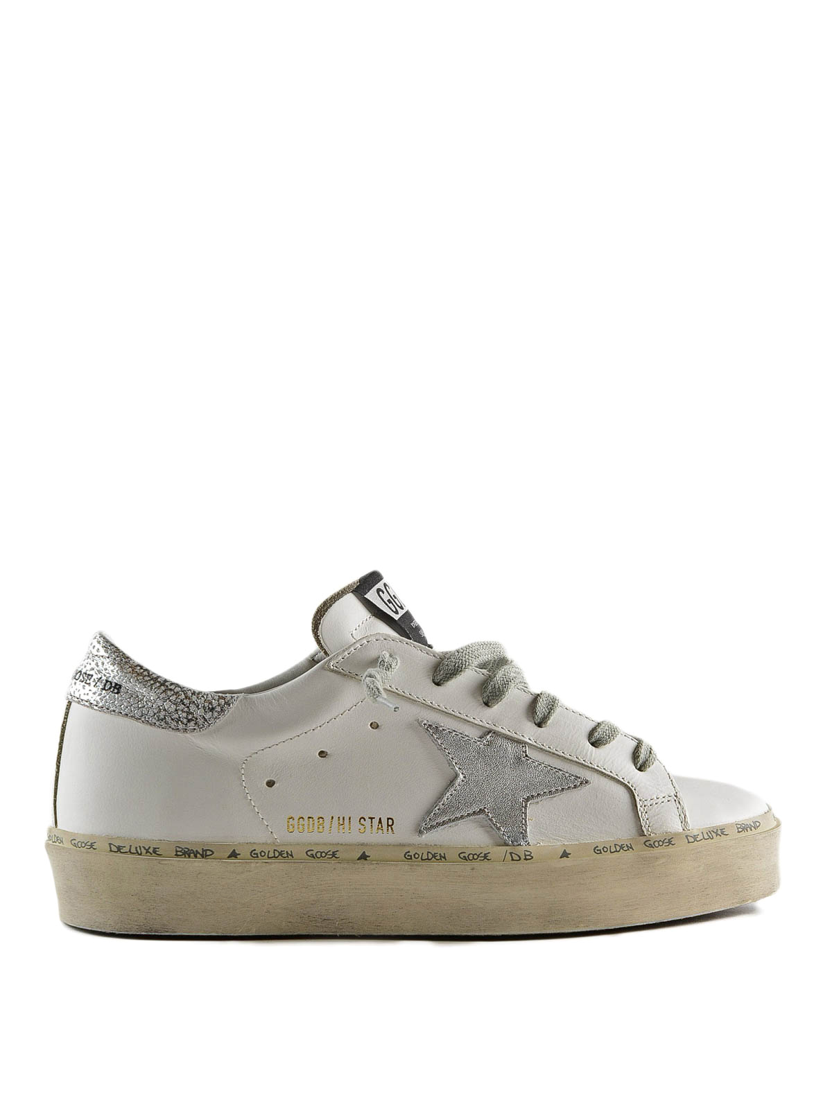 white leather star trainers
