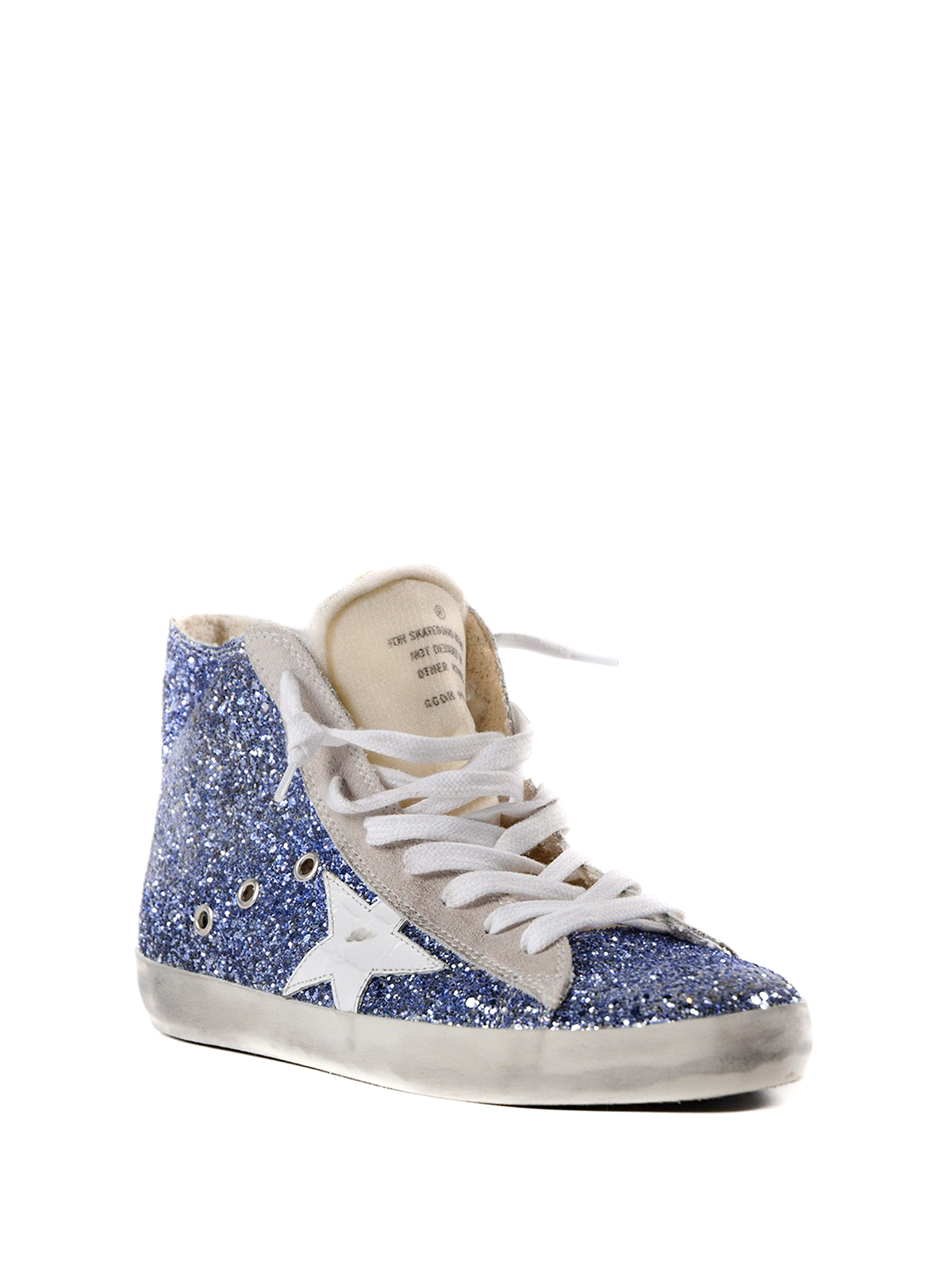 golden goose glitter blu