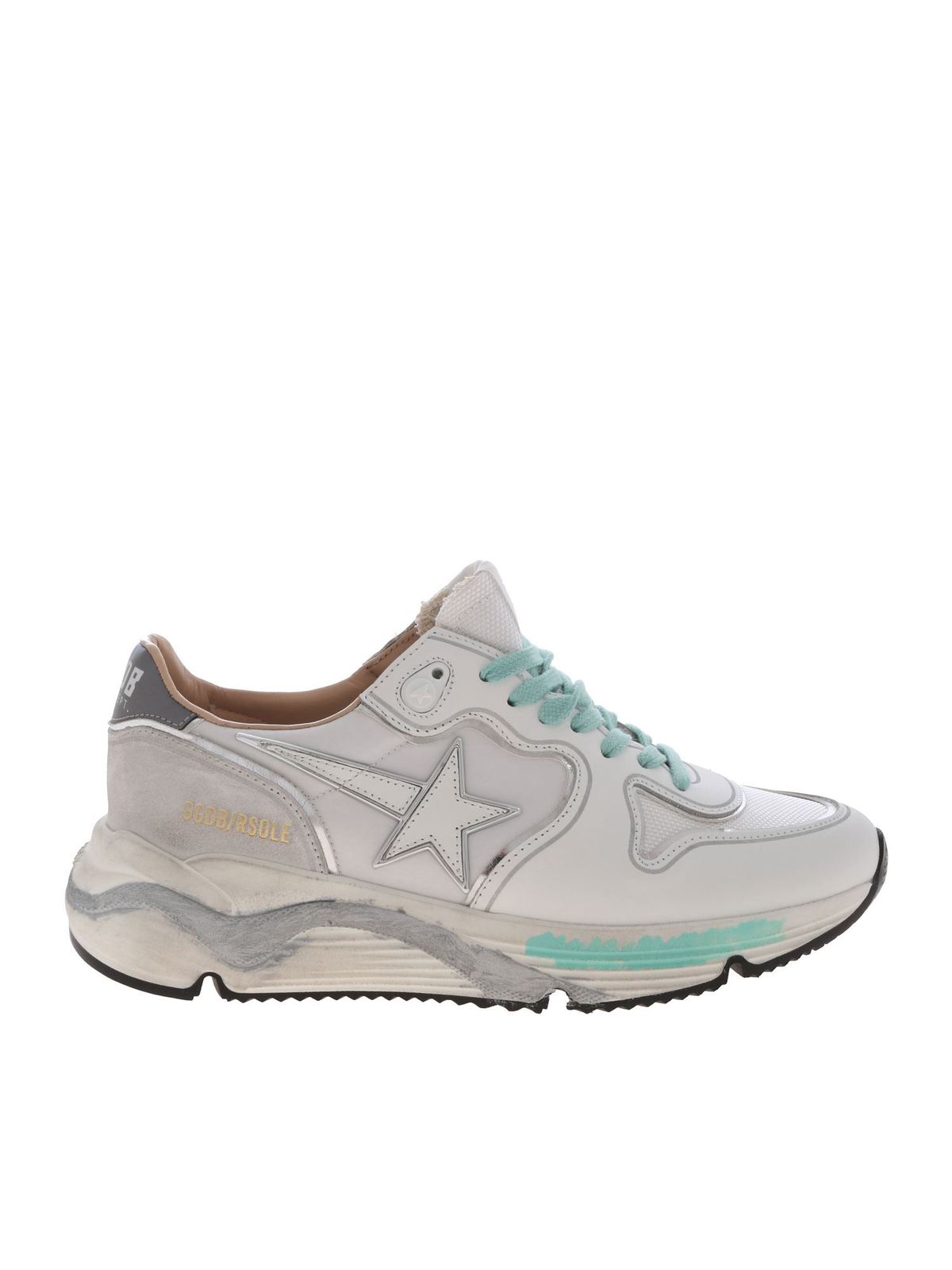 GOLDEN GOOSE SOLE RUNNING SNEAKERS IN WHITE