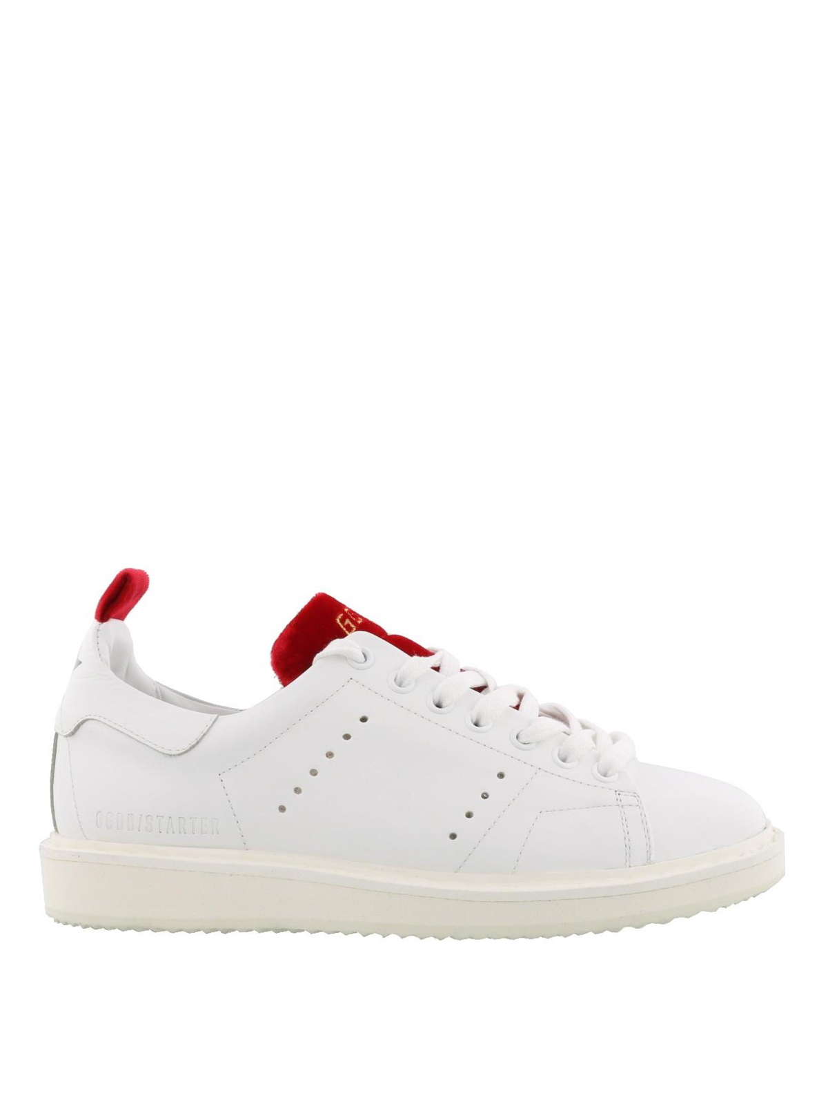 red velvet golden goose sneakers