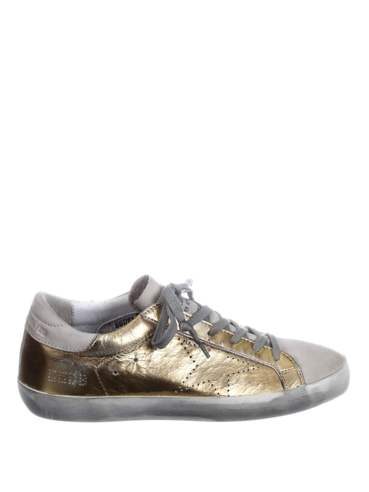 Golden Goose - Superstar laminated gold sneakers - trainers - G32WS590E69