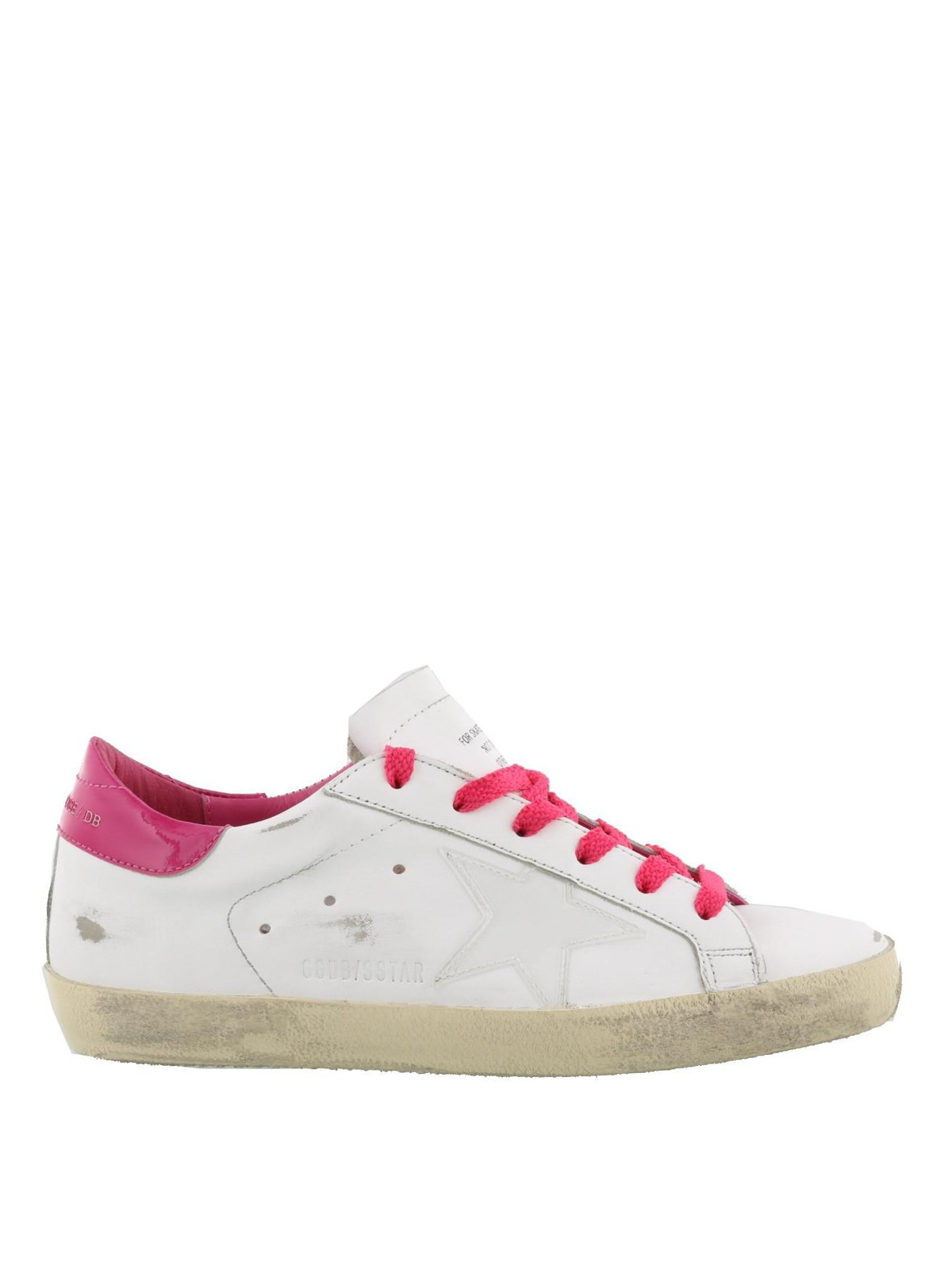 superstar leather sneakers with metallic back