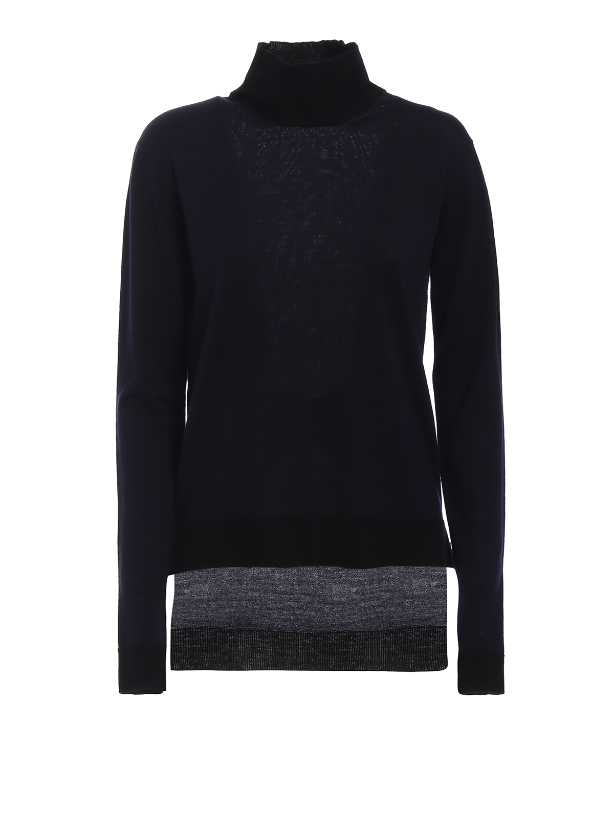 Elva navy black turtle neck sweater 