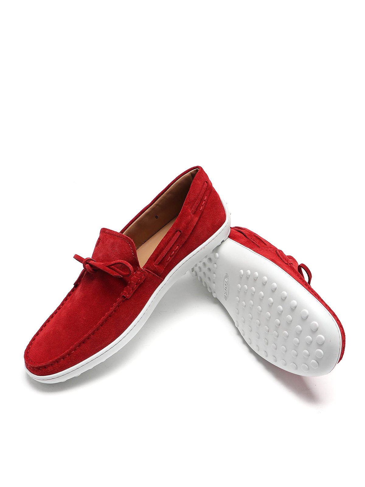 bright red loafers