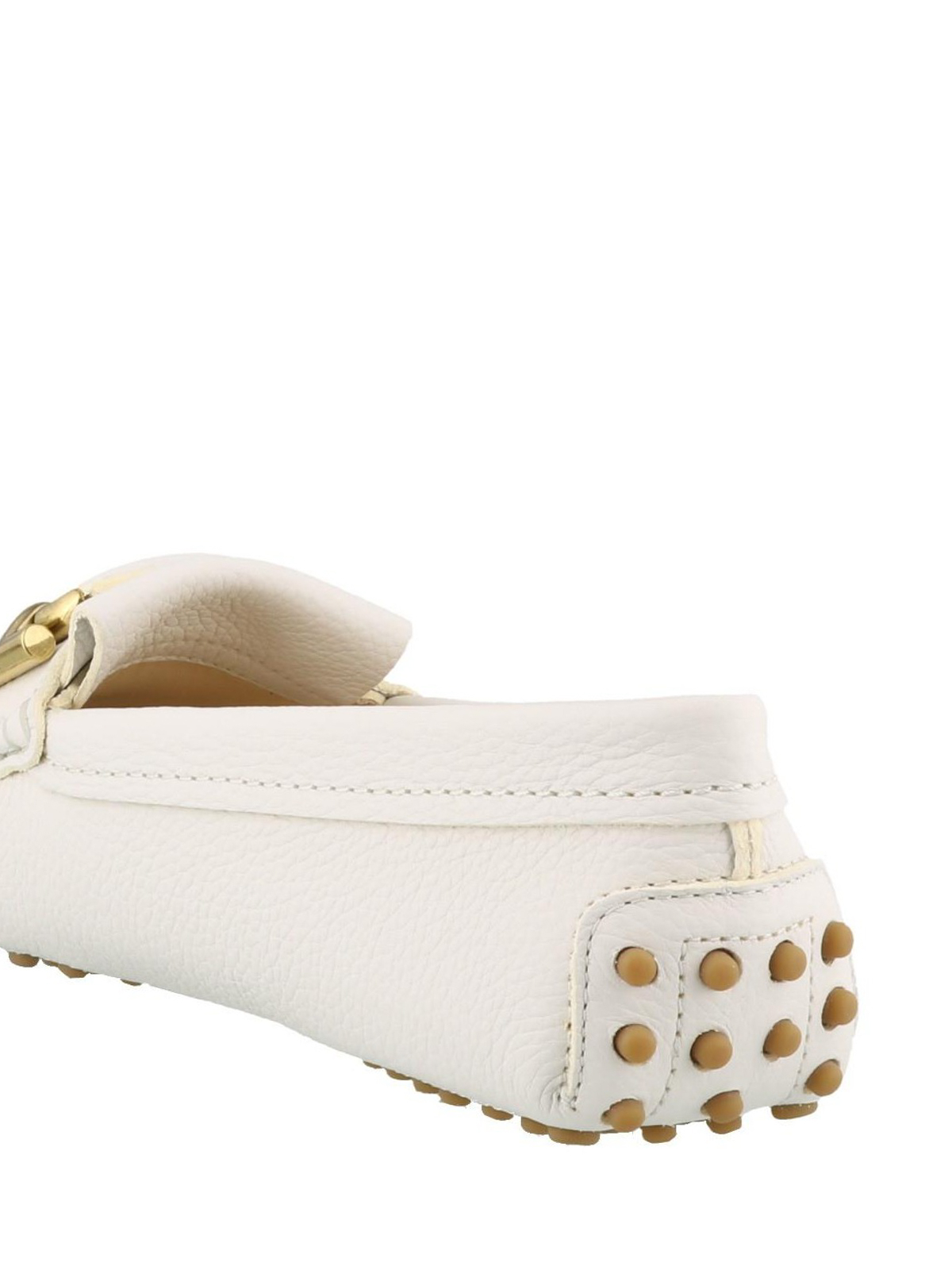 white leather driving shoes