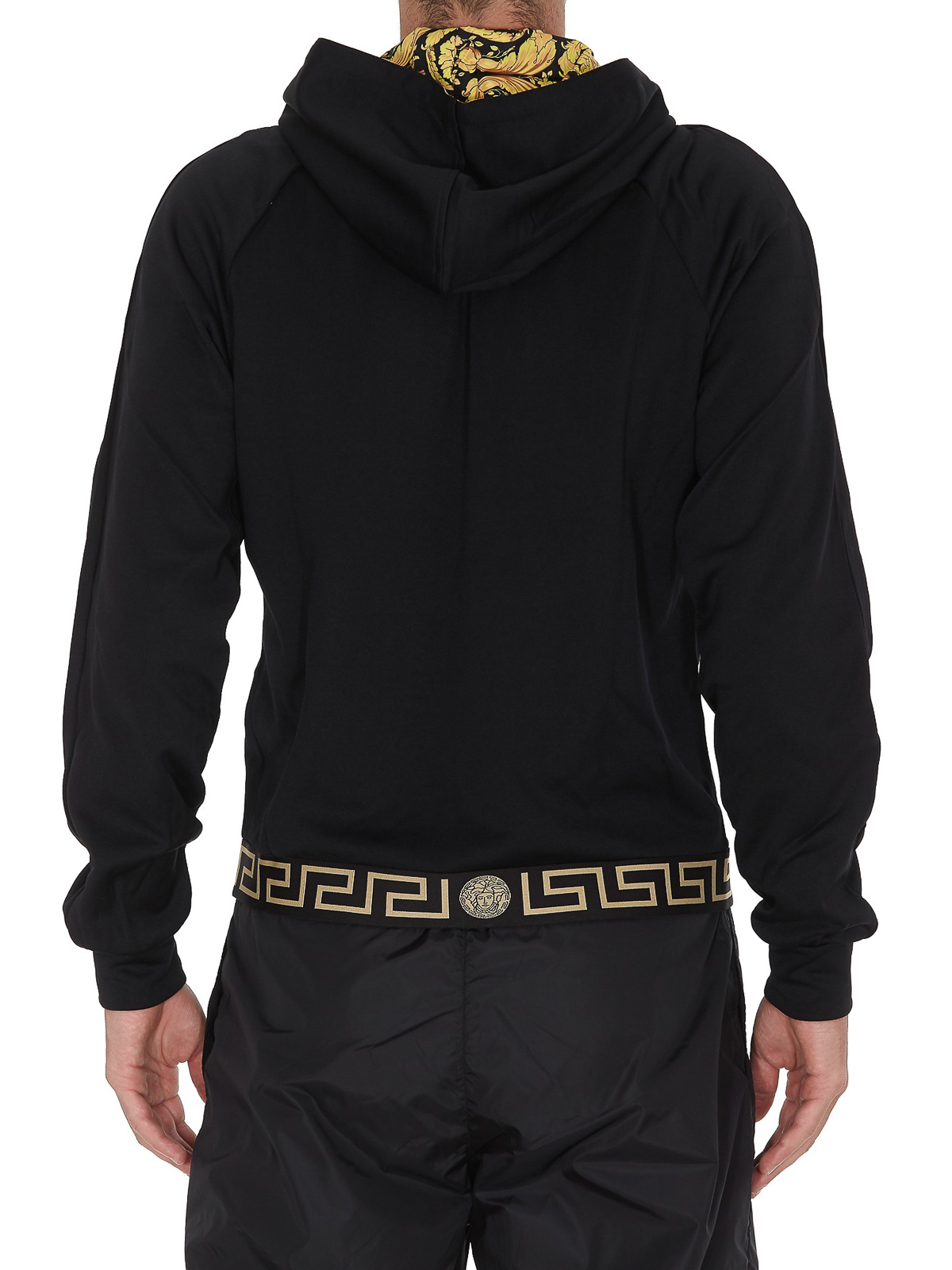 Sweatshirts & Sweaters Versace - Greca detailed front zip hoodie 