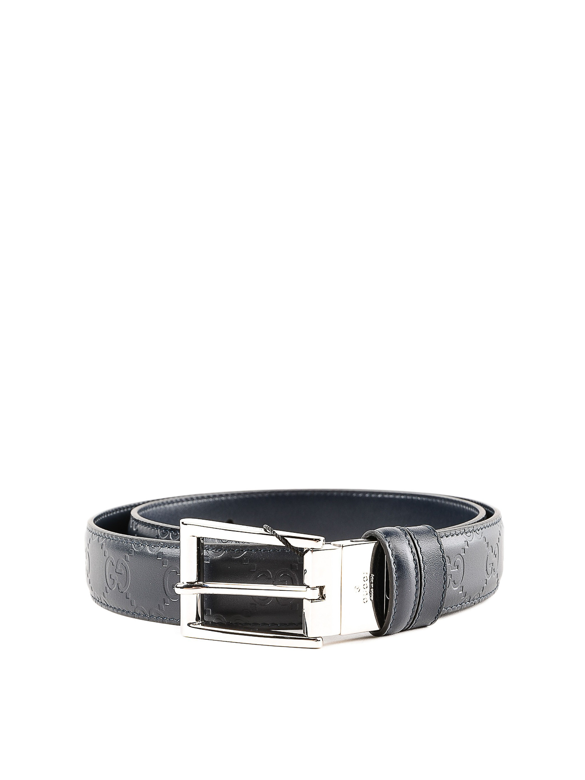 Belts Gucci - Blue Gucci signature leather reversible belt ...