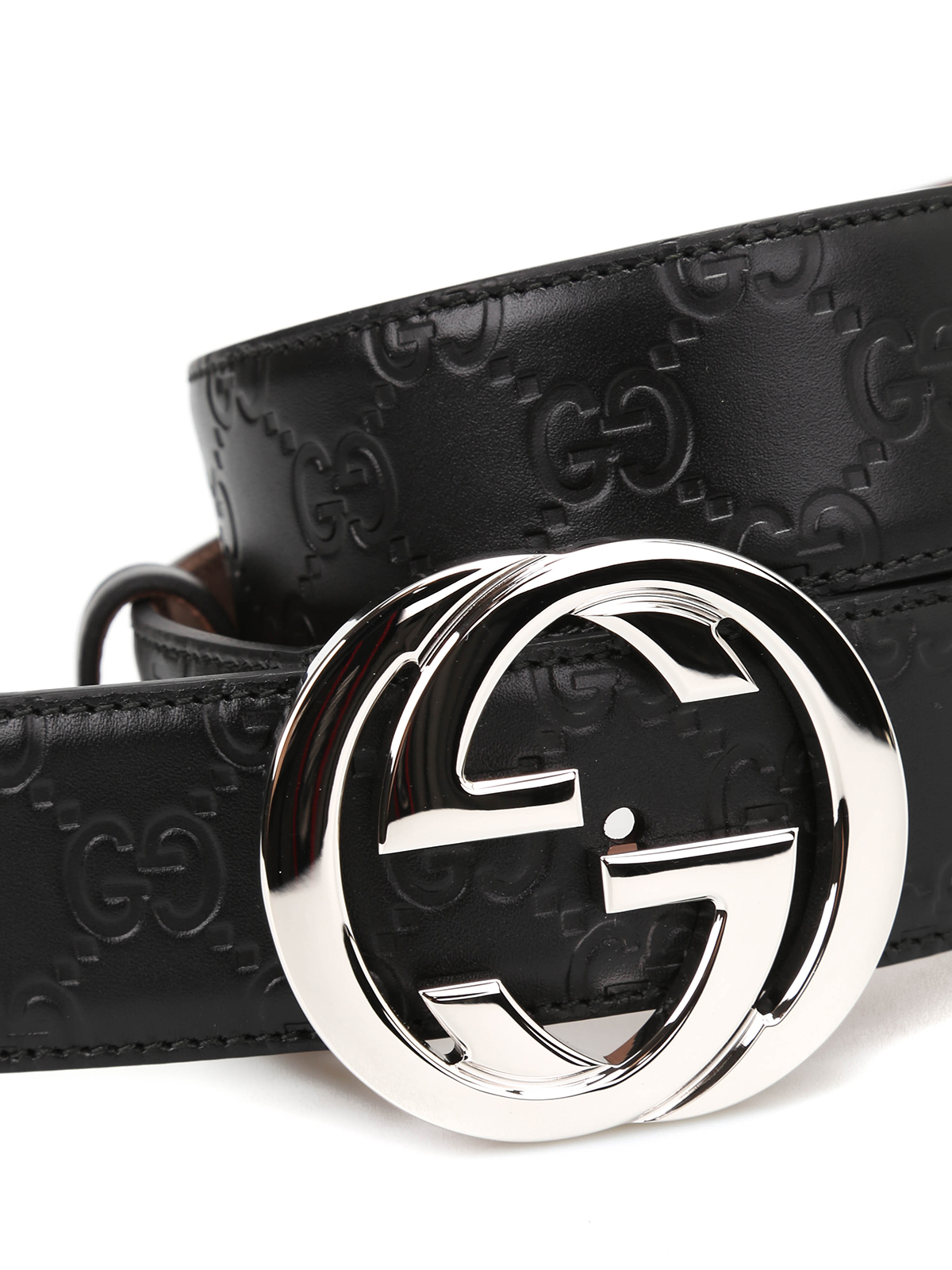 Interlocking GG leather belt by Gucci - belts | iKRIX