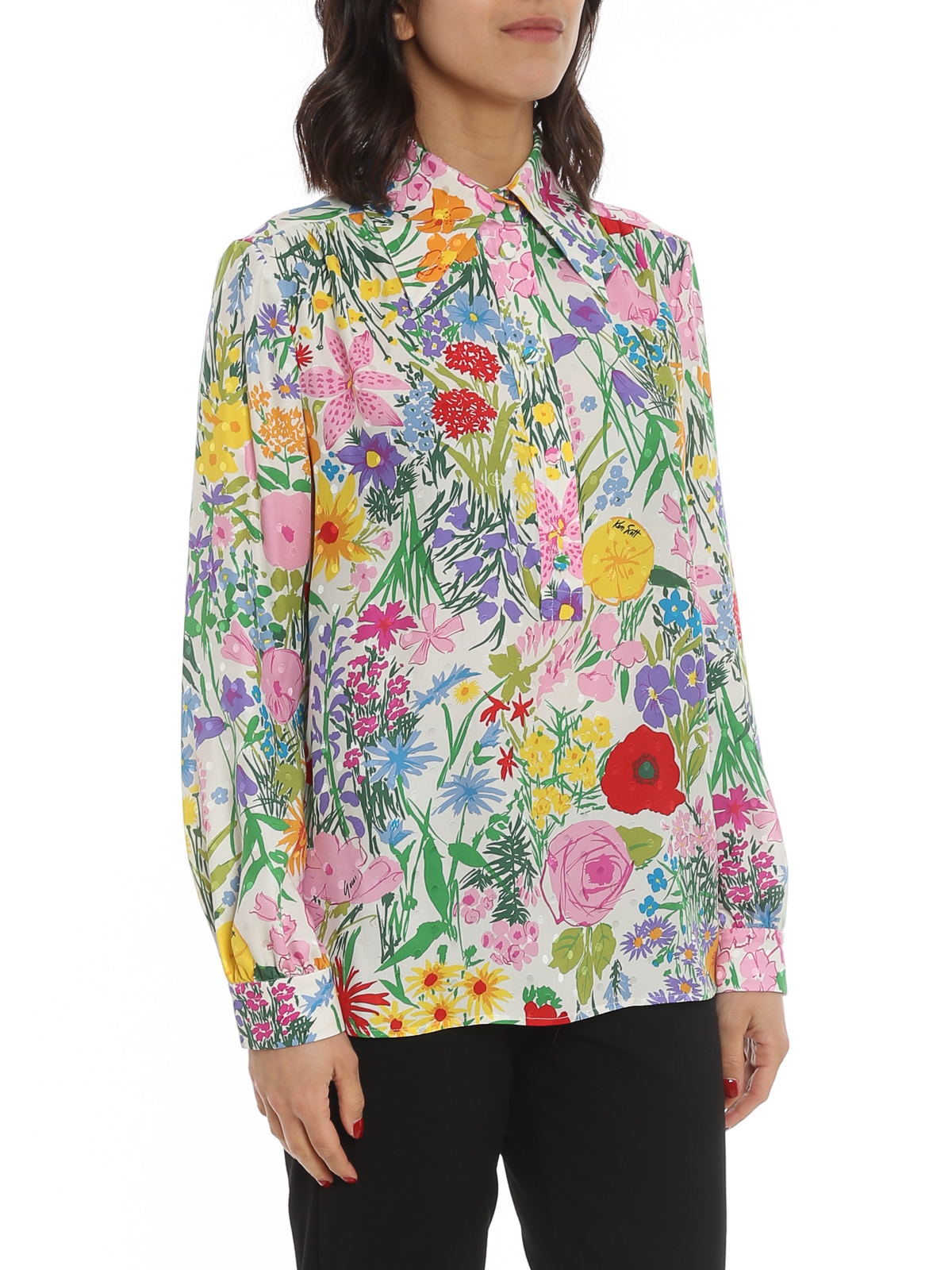 gucci floral blouse