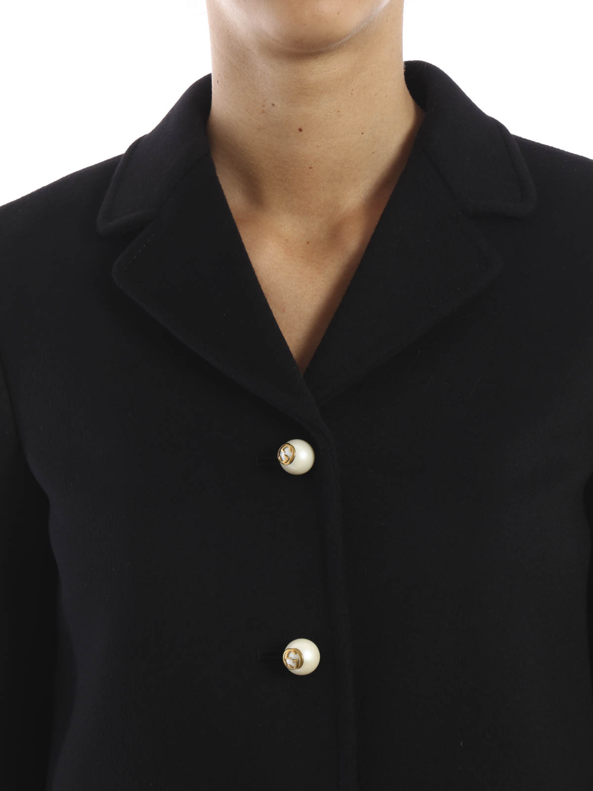 gucci single breasted wool coat