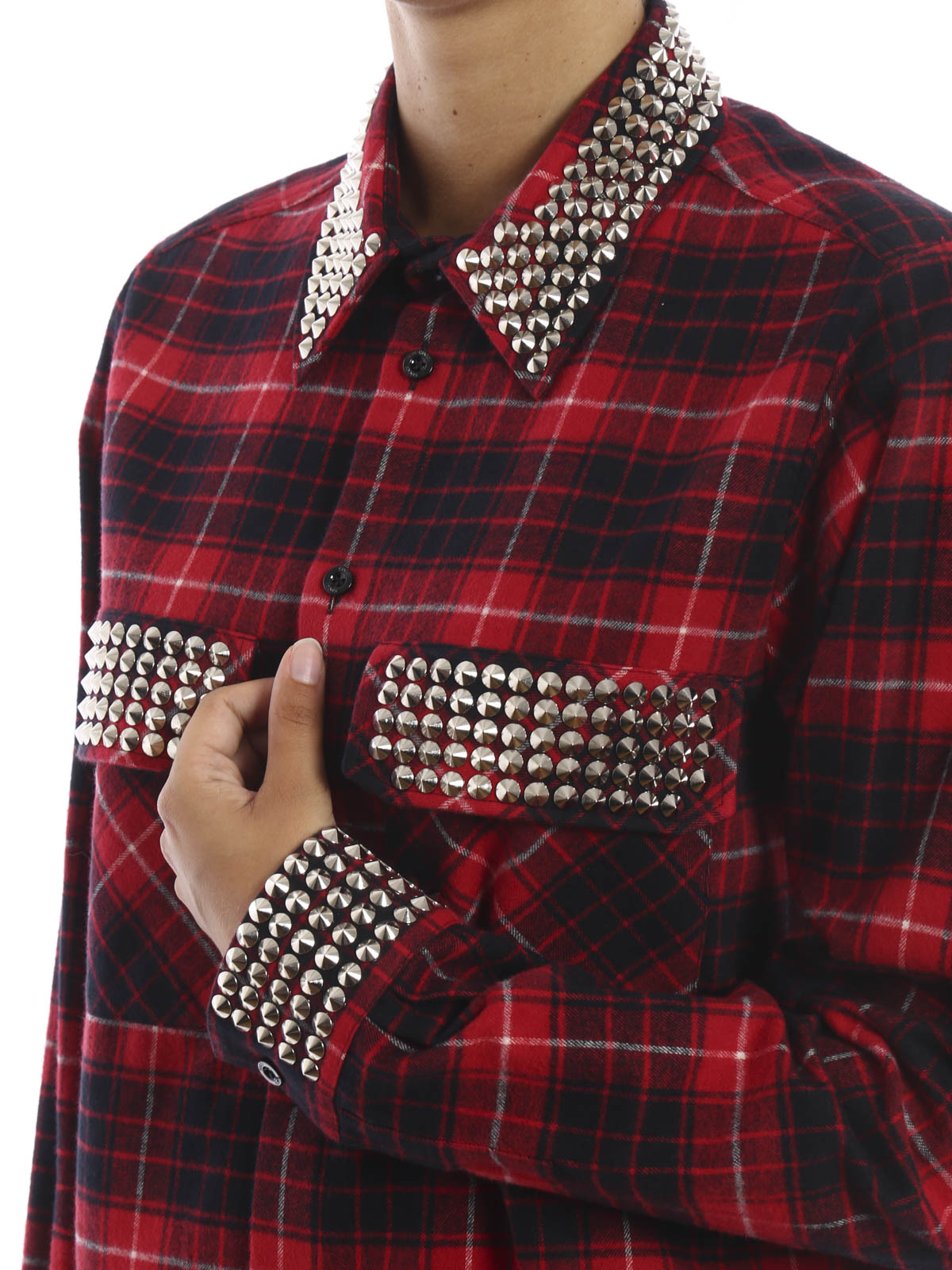 Gucci - Studded check shirt - پیراهن 