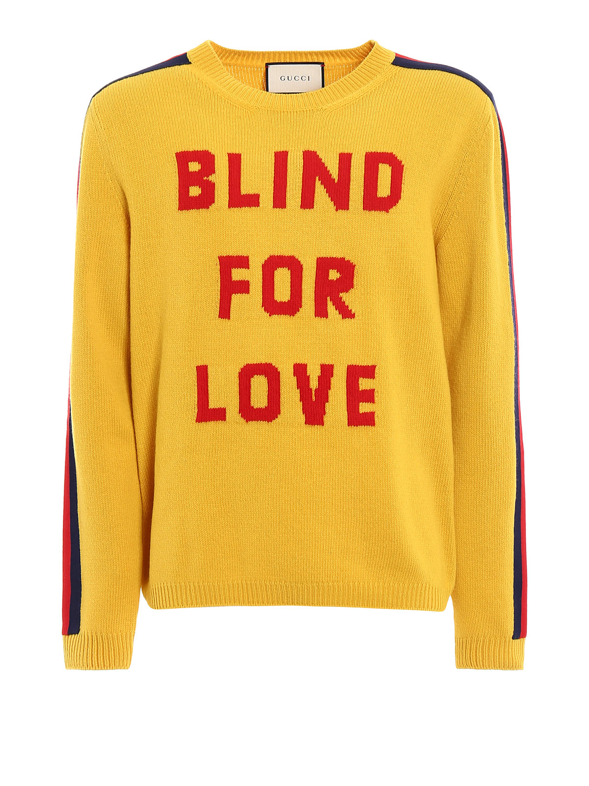 Crew necks Gucci - Blind for Love intarsia sweater 496683X9I797566