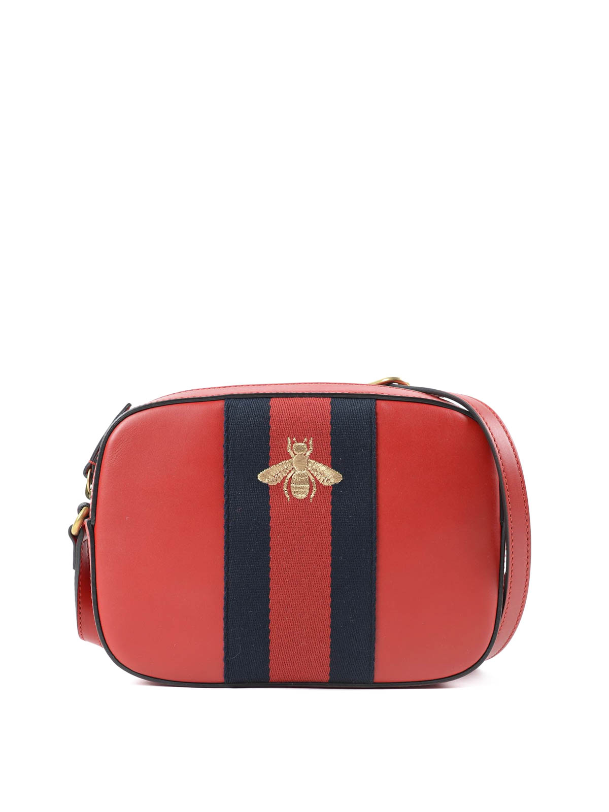 Gucci - Embroidered bee cross body bag - cross body bags - 412008 CVLBT 6495