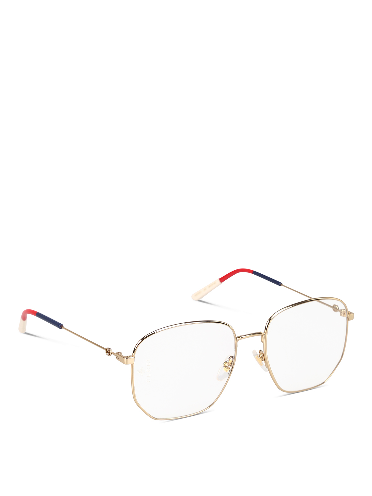 GUCCI GOLD-TONE METAL OPTICAL GLASSES