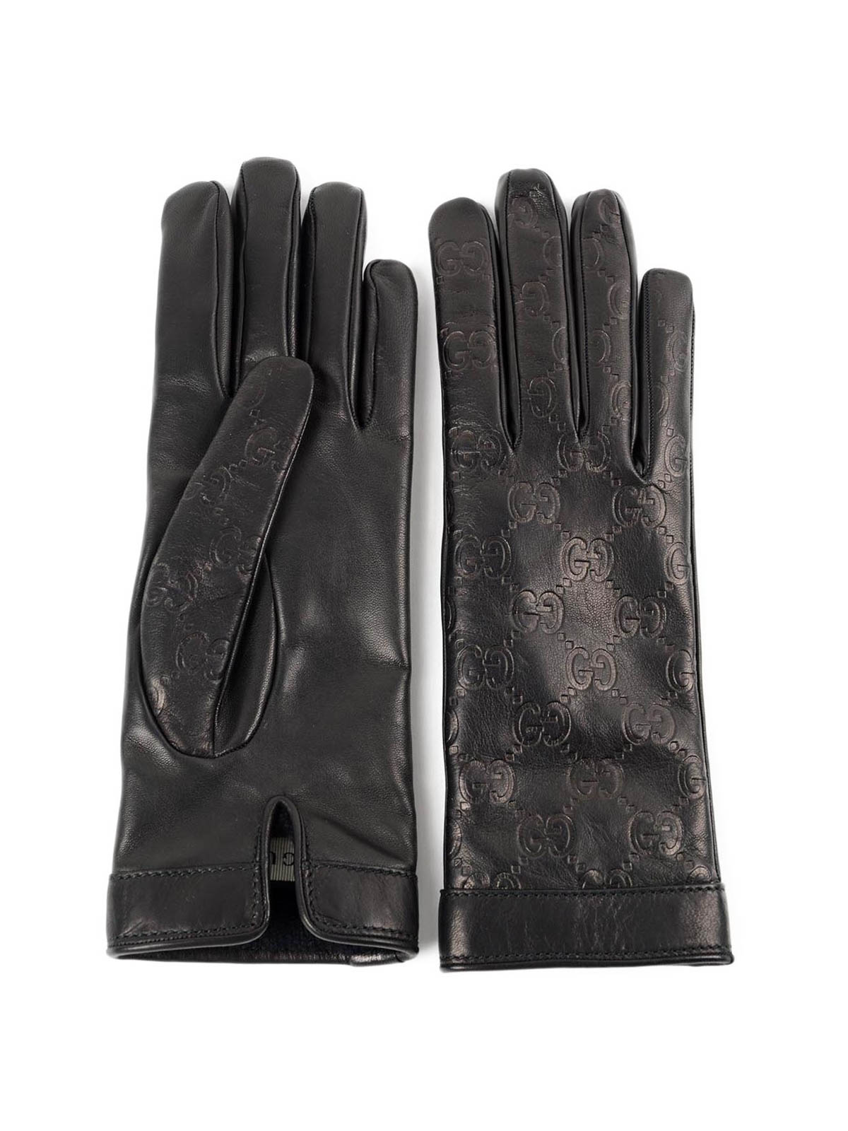 Gloves Gucci - Leather GG gloves - 436104B65001000 | Shop online at iKRIX