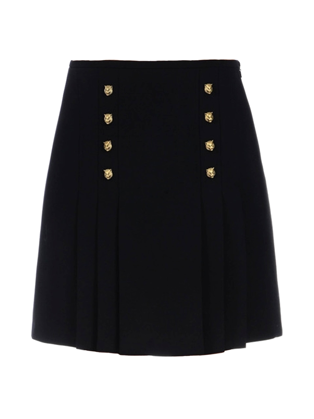 Knee length skirts & Midi Gucci - Tiger details front pleated skirt ...