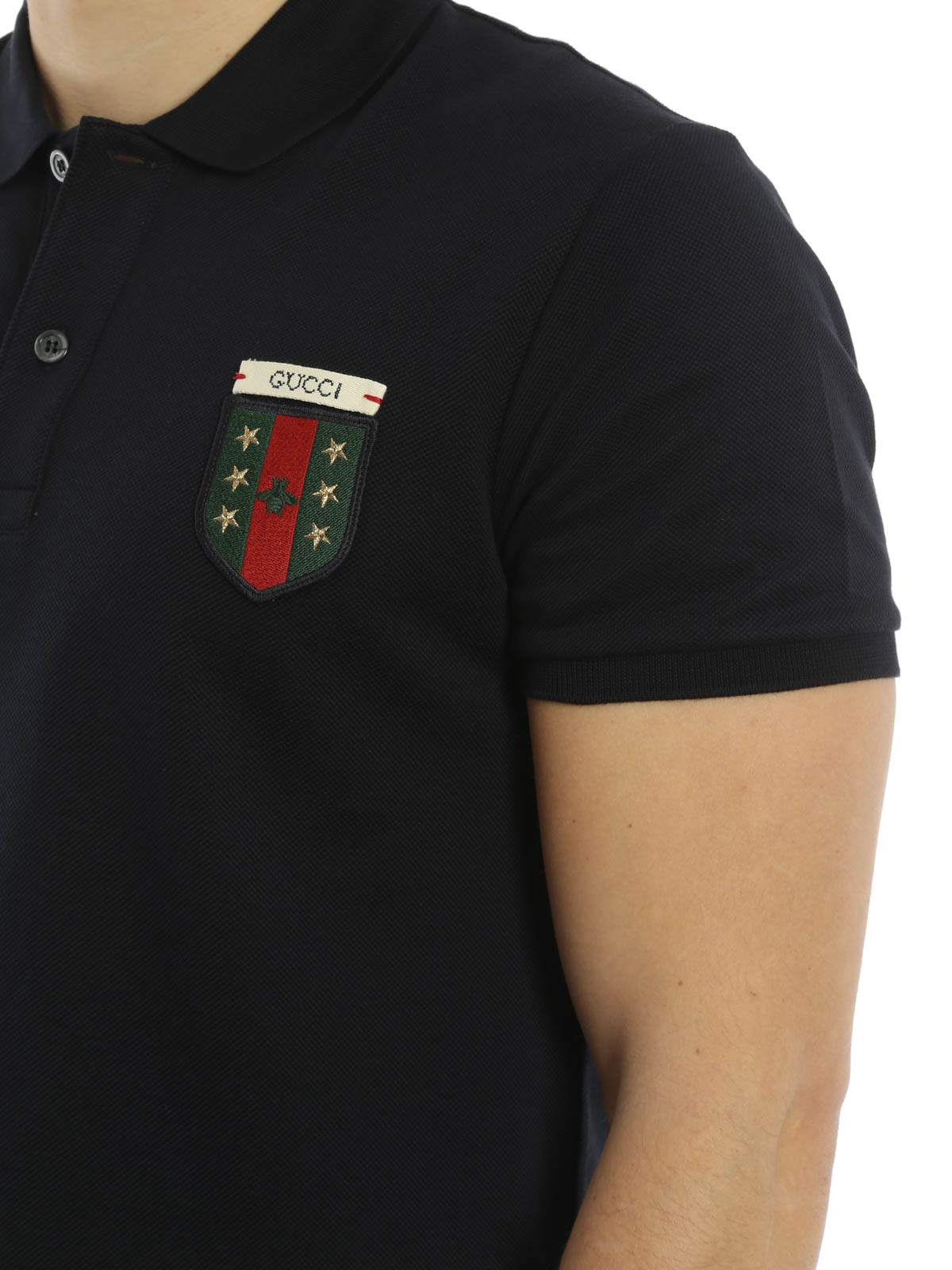Logo patch polo shirt - polo shirts 
