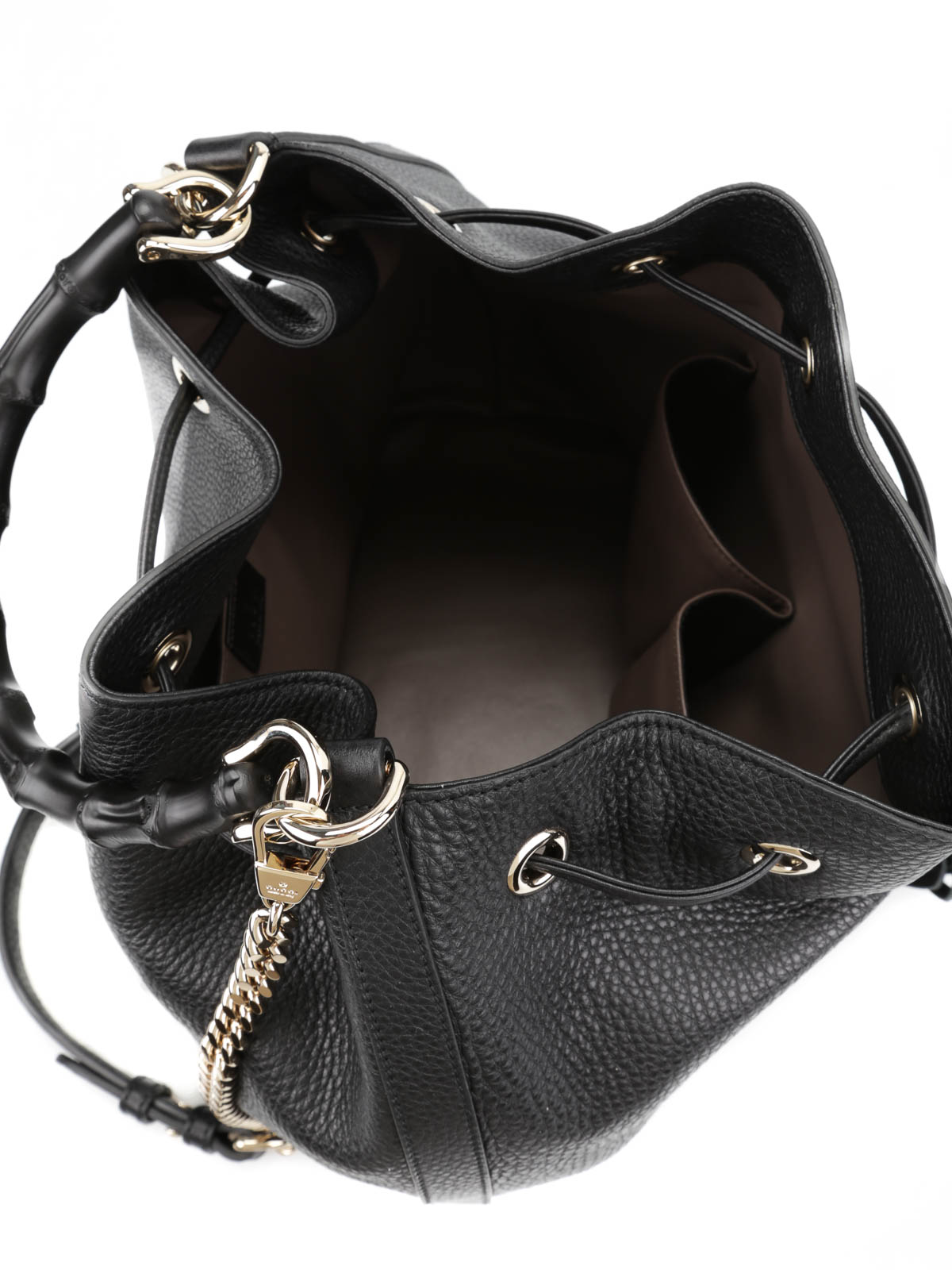Bucket bags Gucci - Miss Bamboo leather bucket bag - 387613A7M0G1000