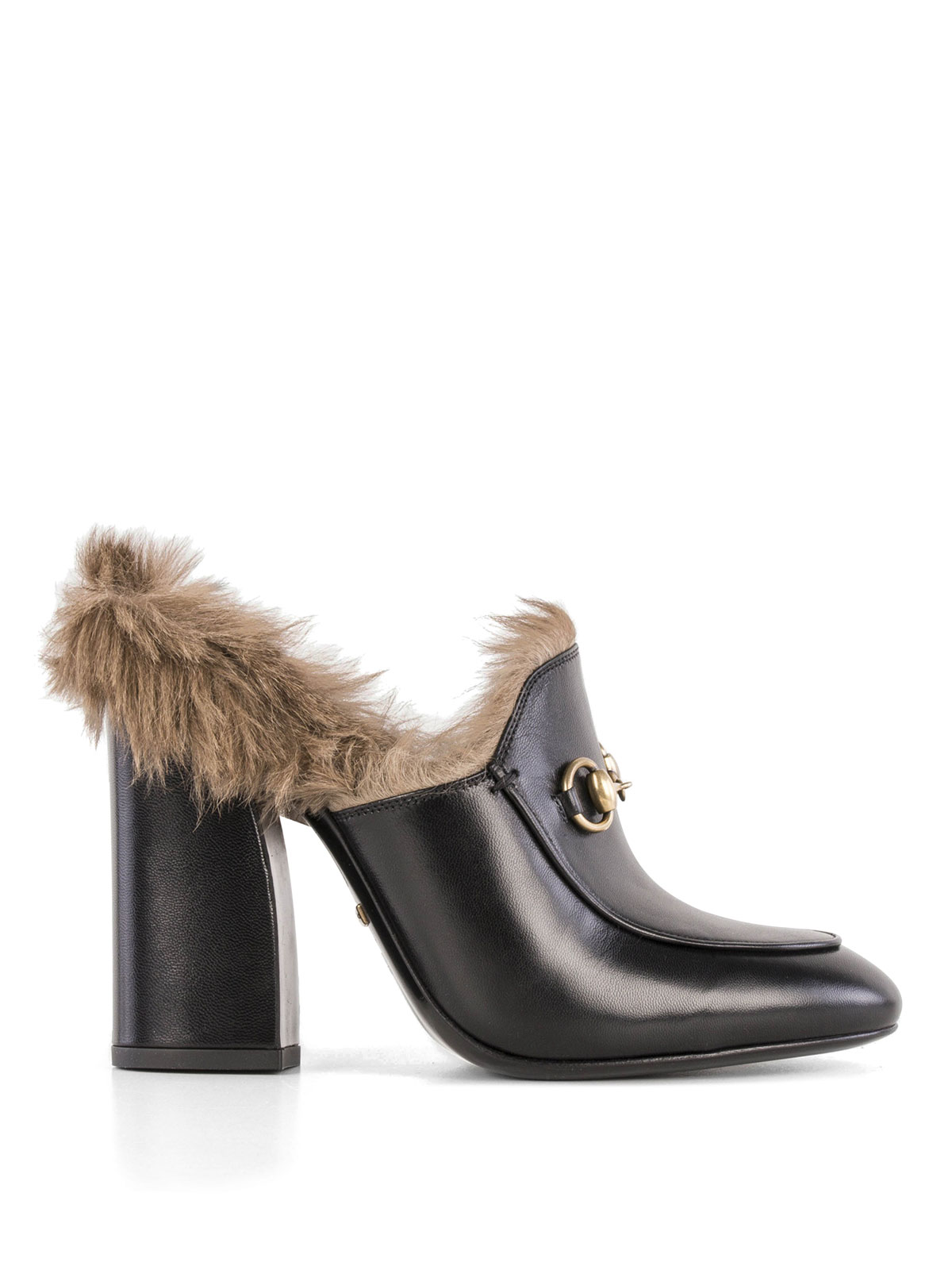 gucci fur lined mules