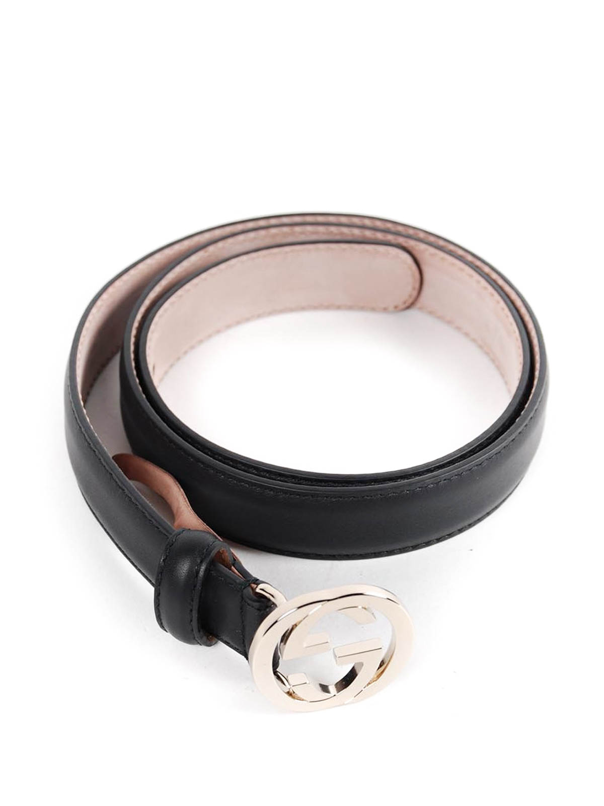 Gucci - Belt with interlocking G buckle - belts - 370717 AP00G 1000